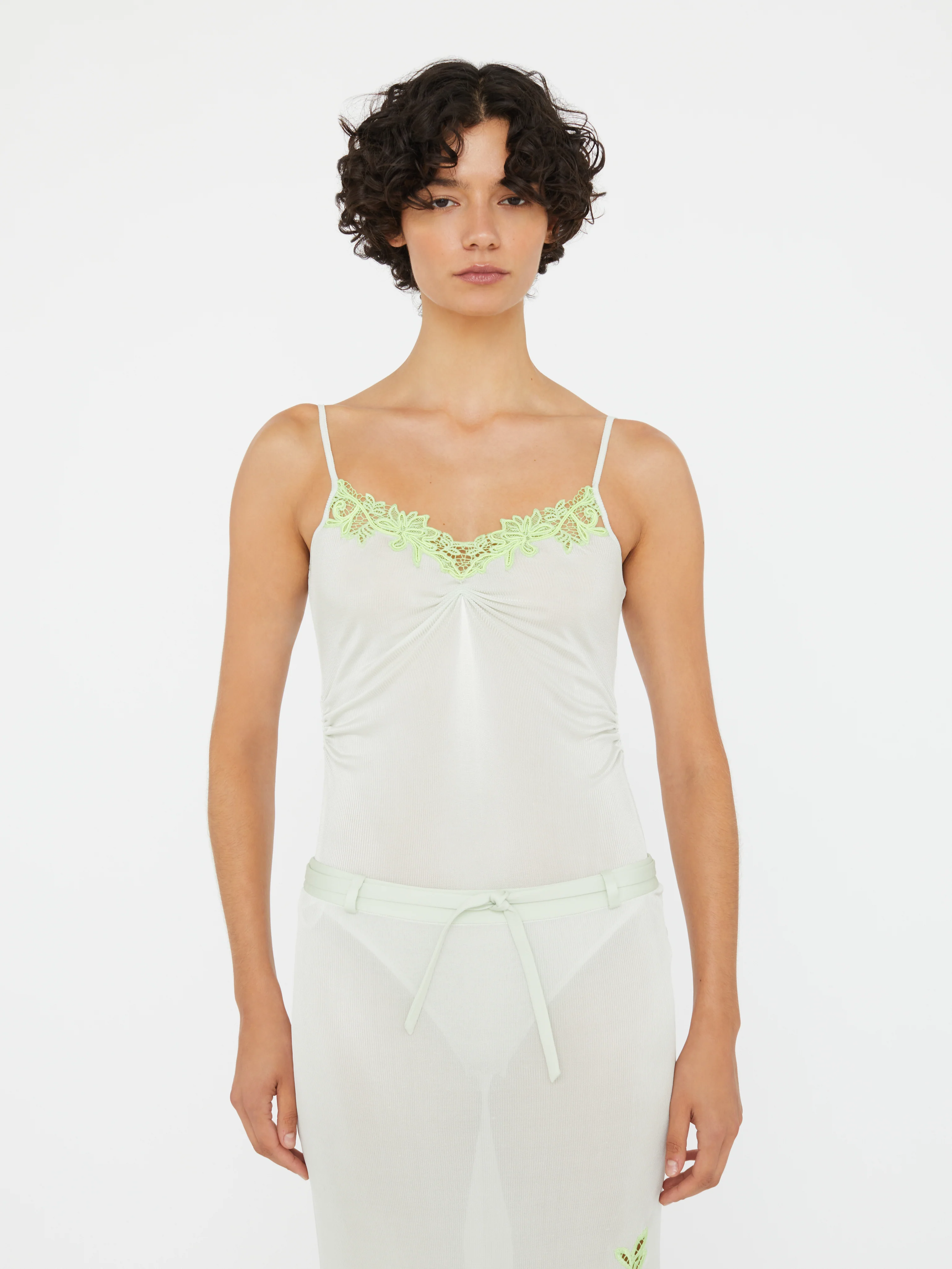 Hibiscus Embroidered Rib Bodysuit - Image 2