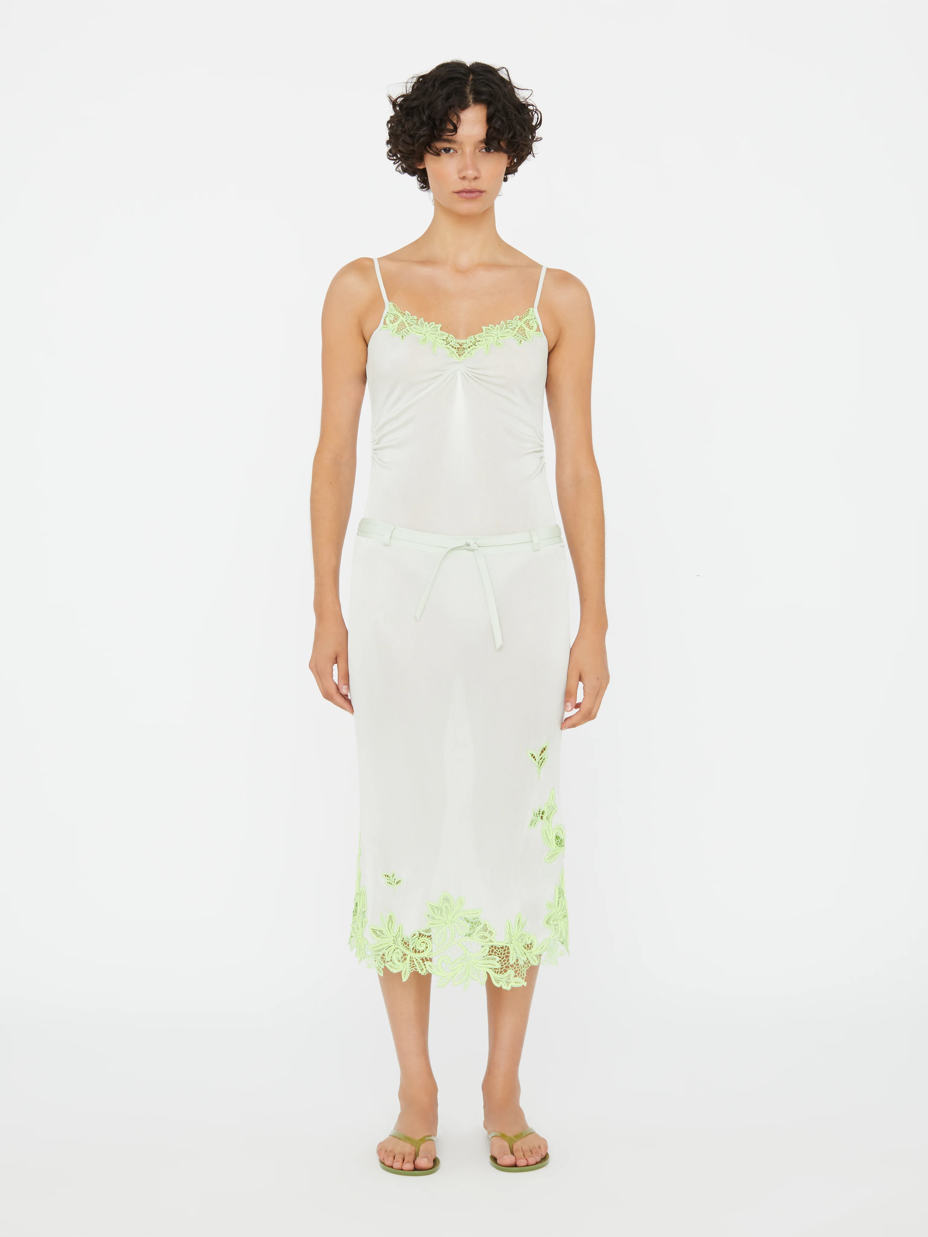 Hibiscus Embroidered Rib Bodysuit - Image 3