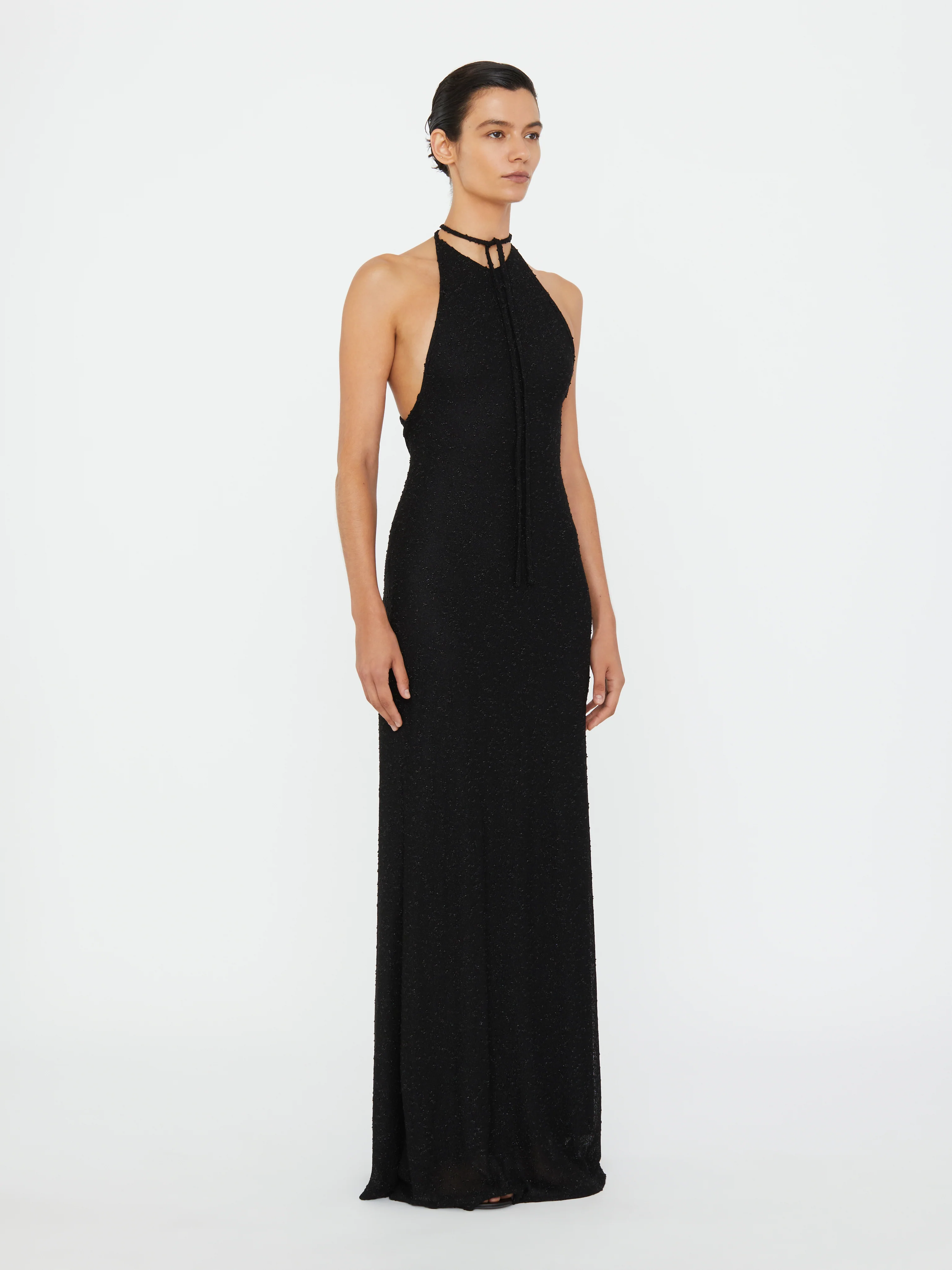 Imber Metallic Halter Dress - Image 2