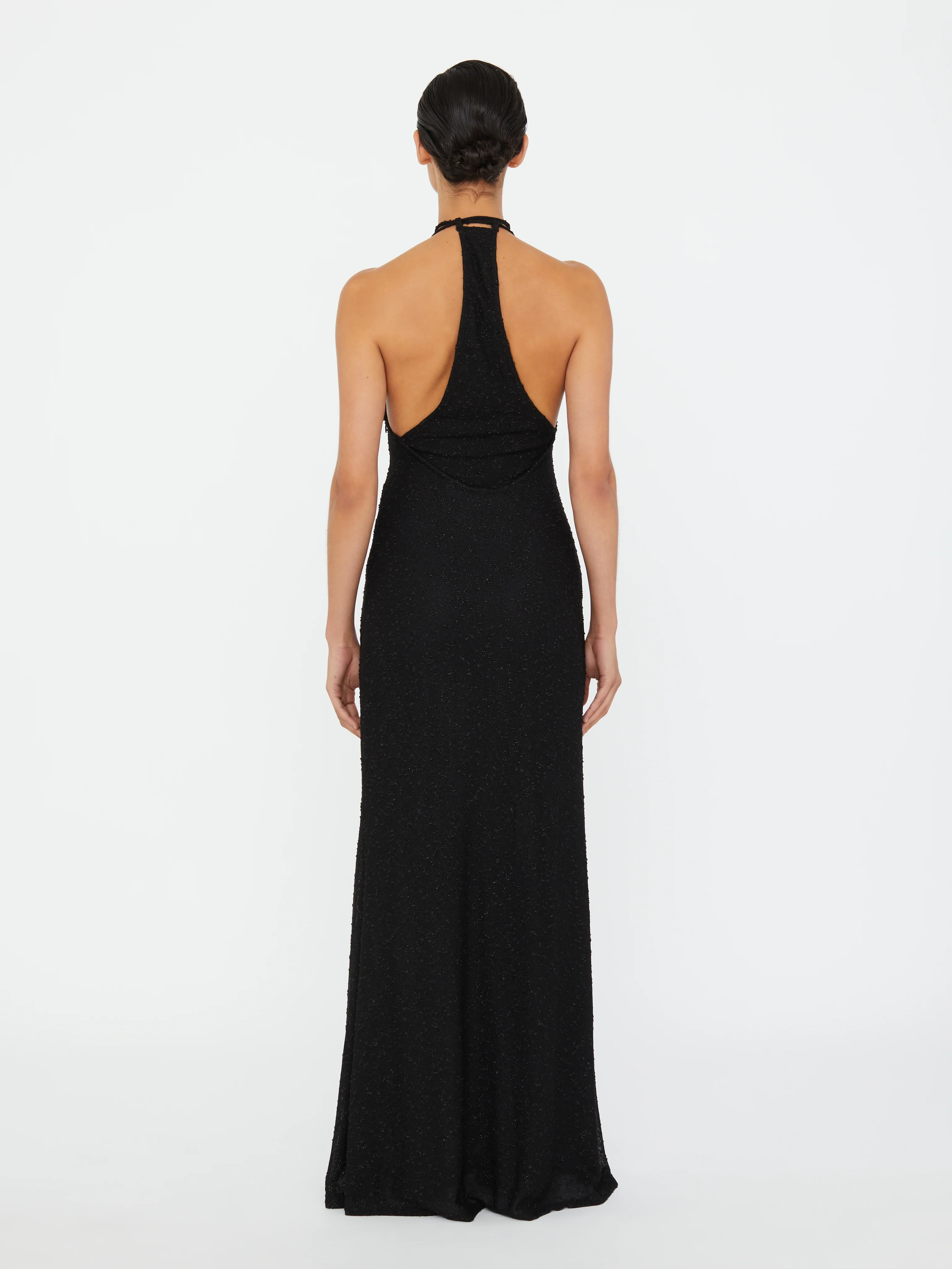 Imber Metallic Halter Dress - Image 5