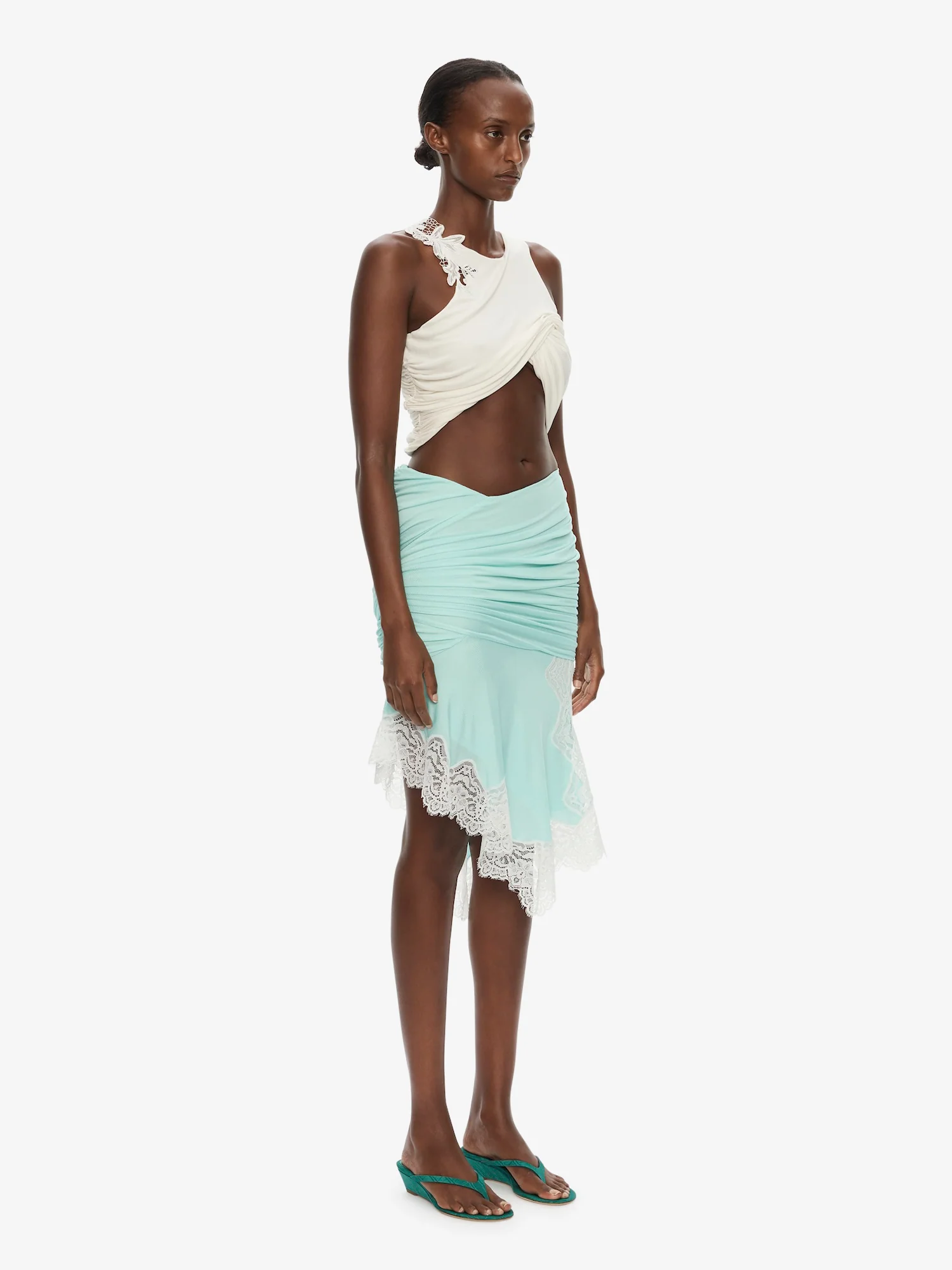 Incline Gathered Skirt - Image 2
