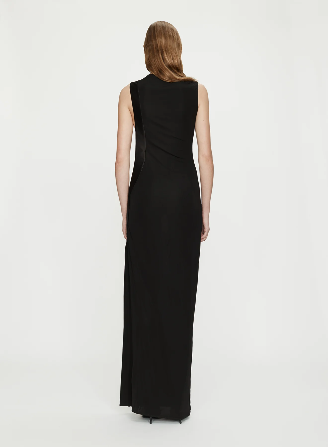 Infinity Cutaway Satin Trimmed Dress - Image 4