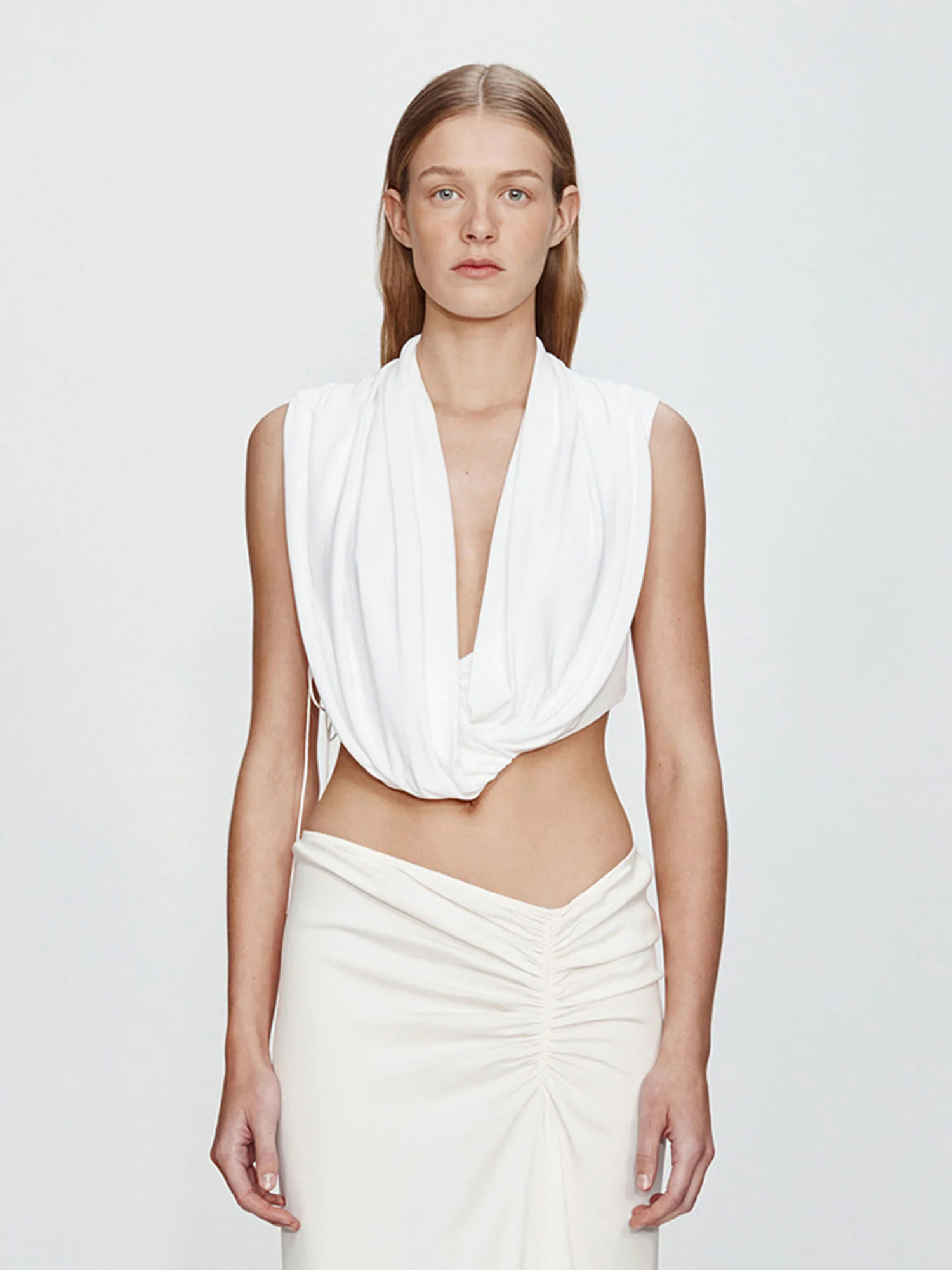 Interlock Jersey Drape Top