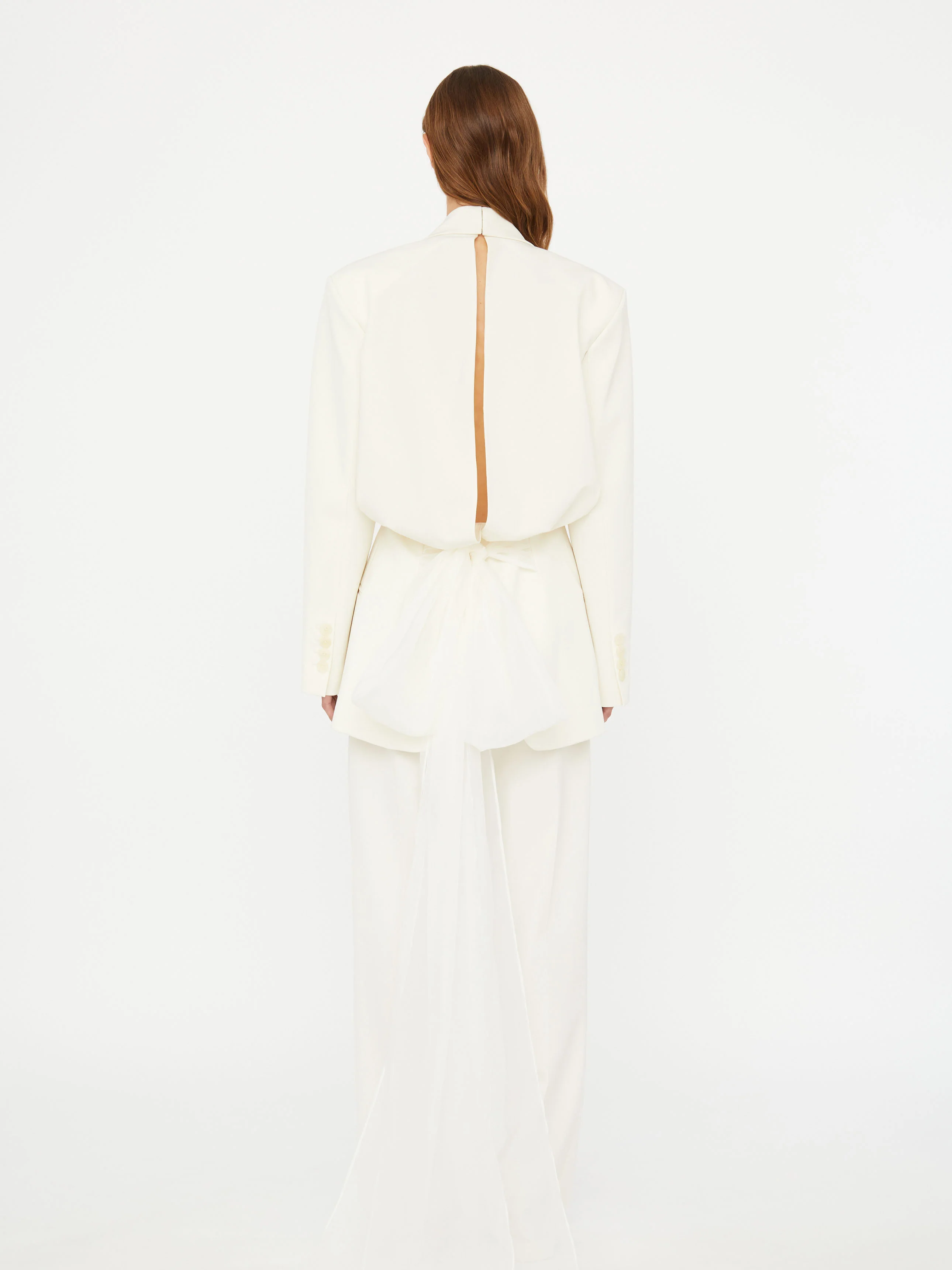 Intimate Bow Back Twill Blazer - Image 3