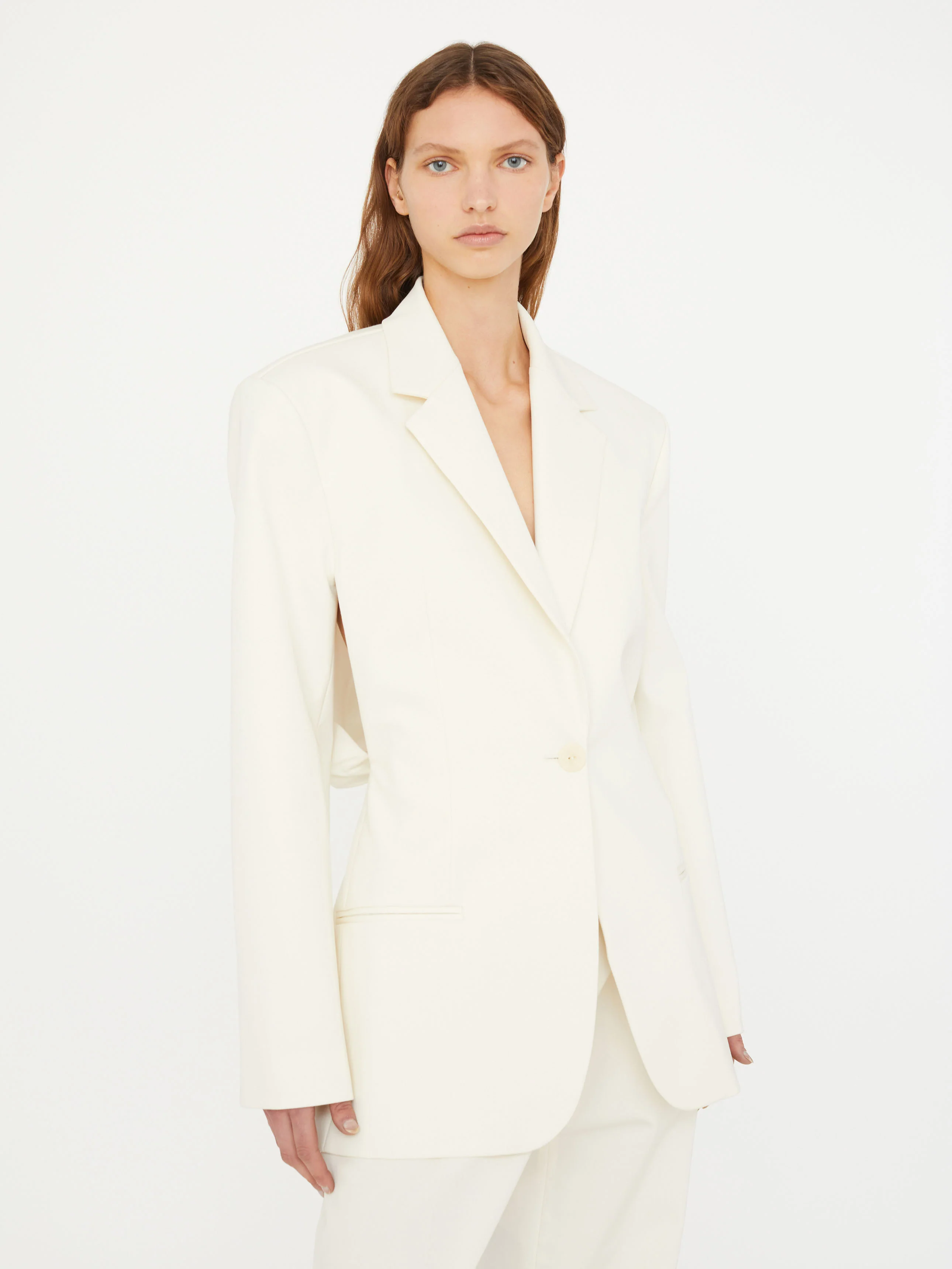 Intimate Bow Back Twill Blazer - Image 5