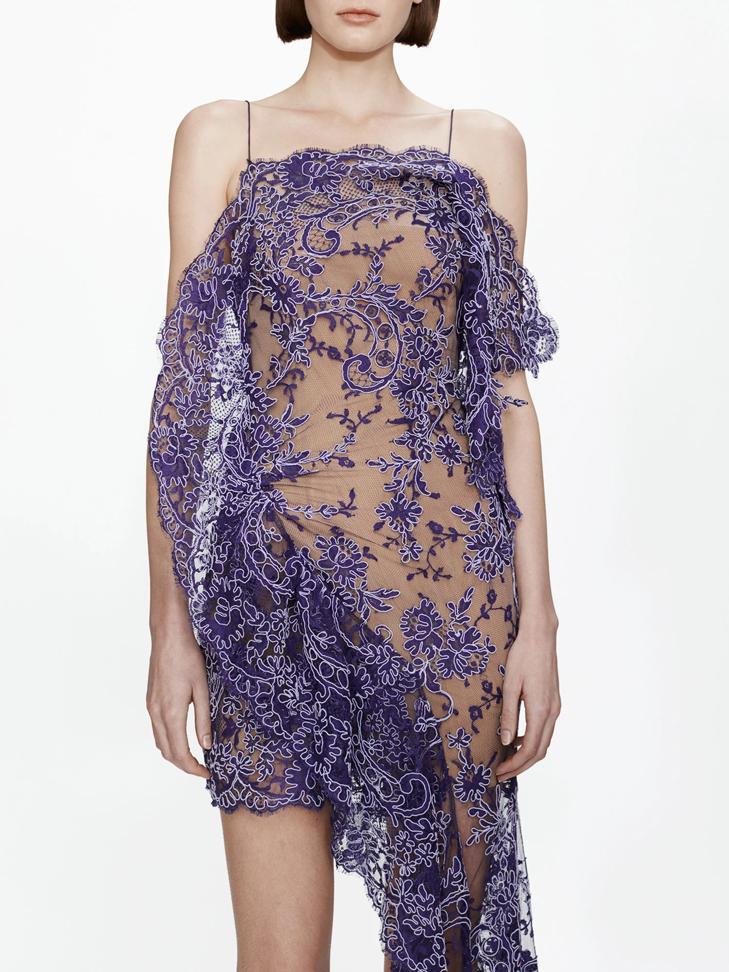 Iris Floating Lace Suspend Mini Dress - Image 3