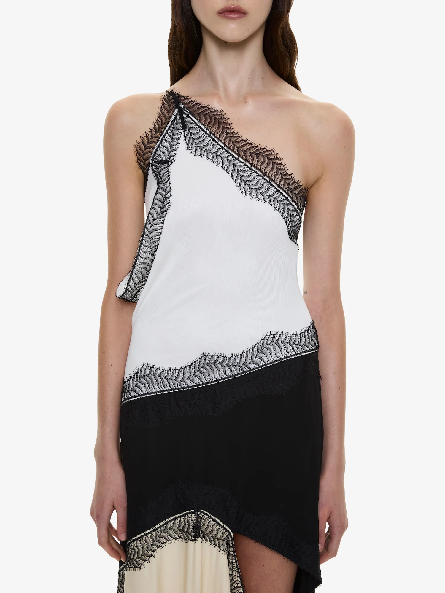 Keira Split Lace One Shoulder Cutaway Dress - Image 3