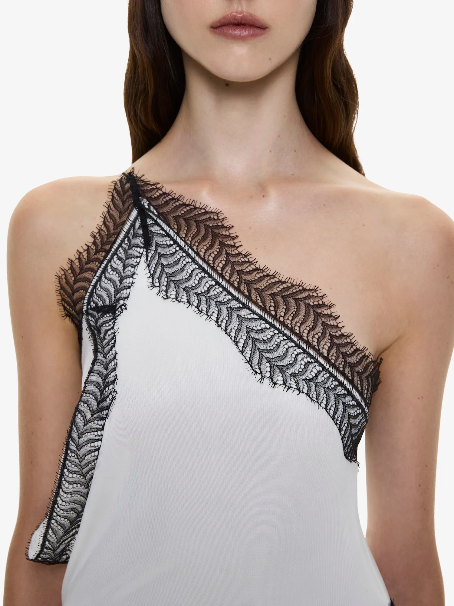 Keira Split Lace One Shoulder Cutaway Dress - Image 5