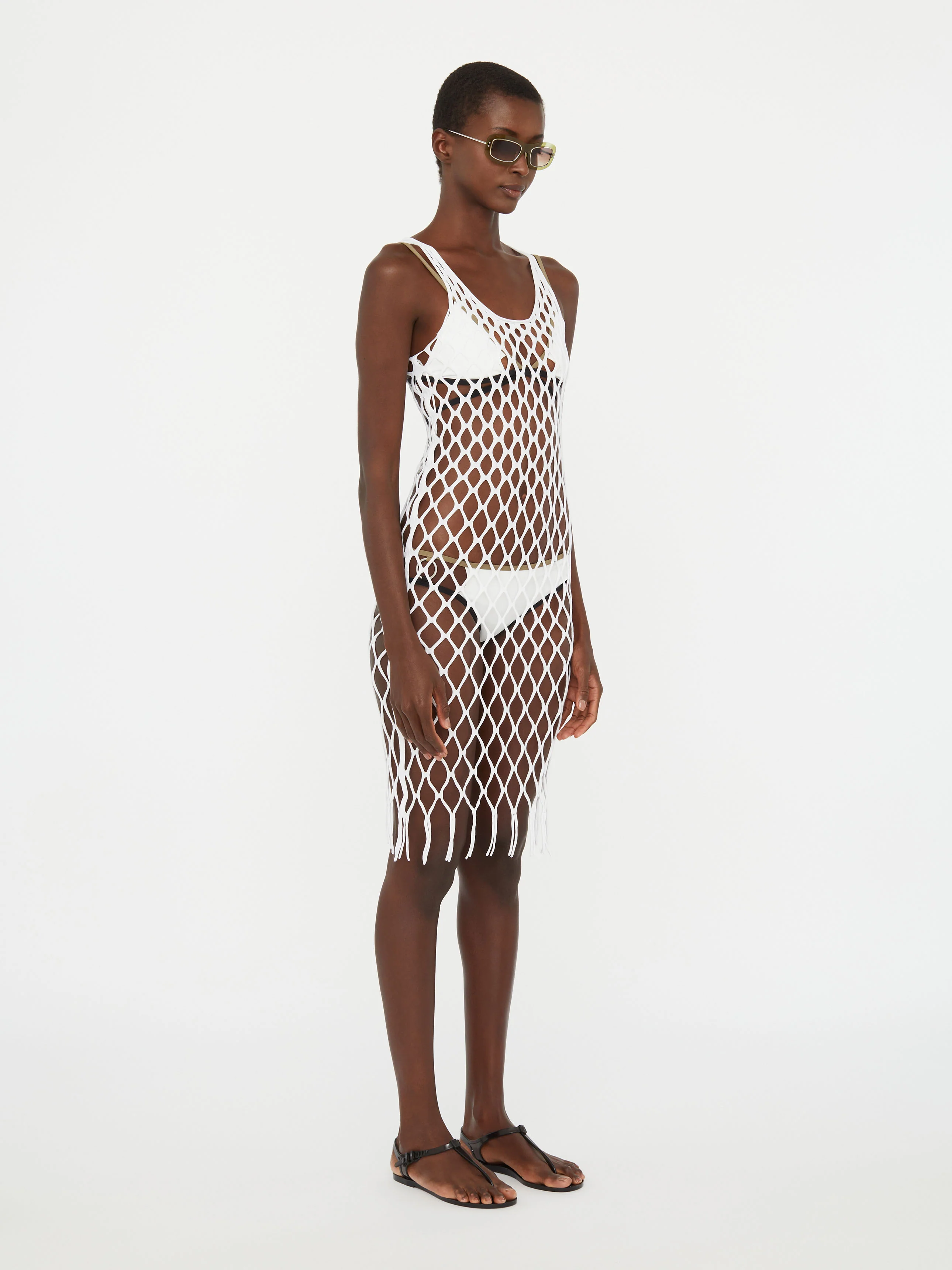 Knitted Mesh Tank Dress - Image 2