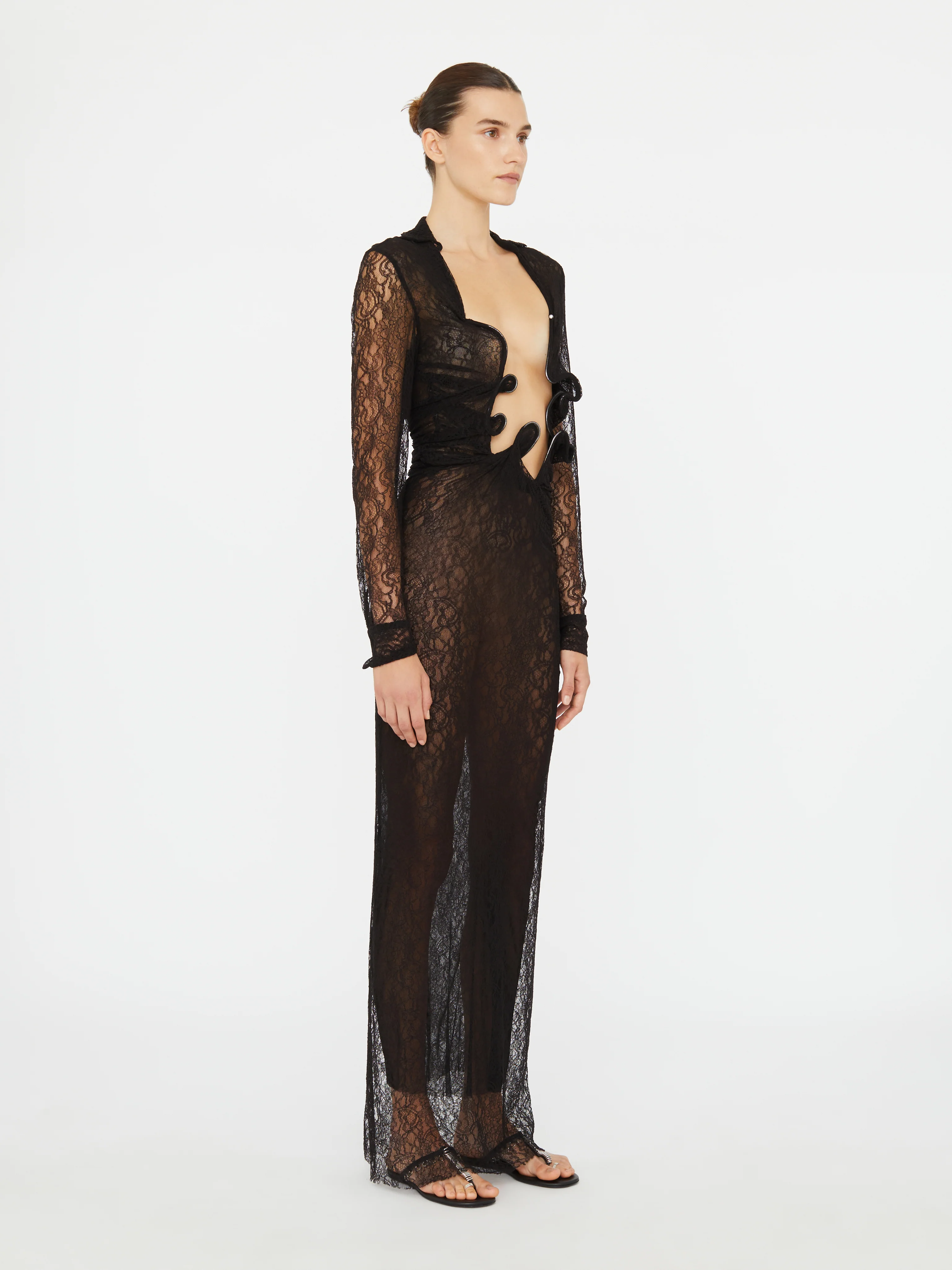 Lace Venus Plunge Shirt Dress - Image 2