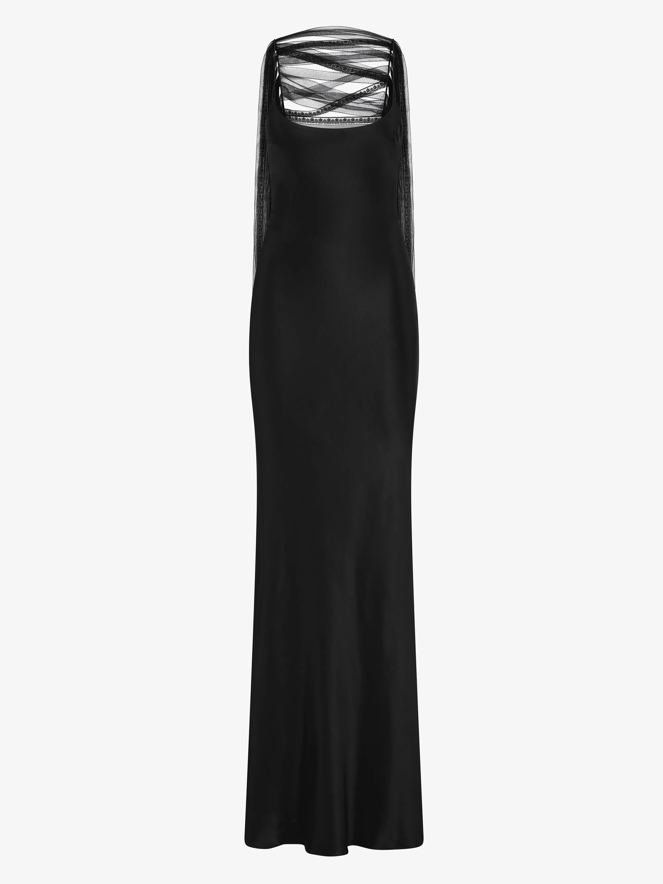 Lattice Lace Silk Gown - Image 6