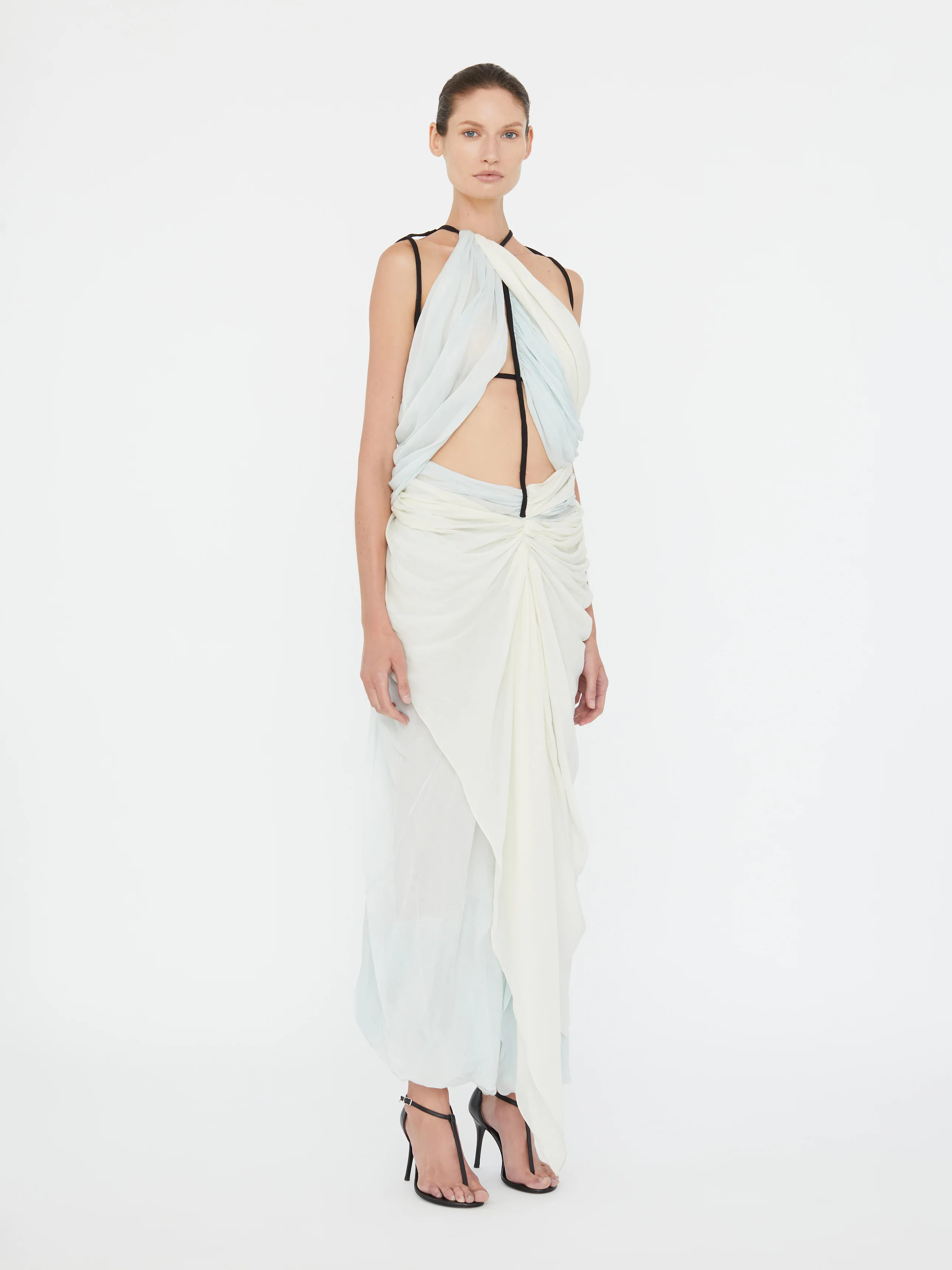 Latticed Lace Drape Torrent Dress - Image 3
