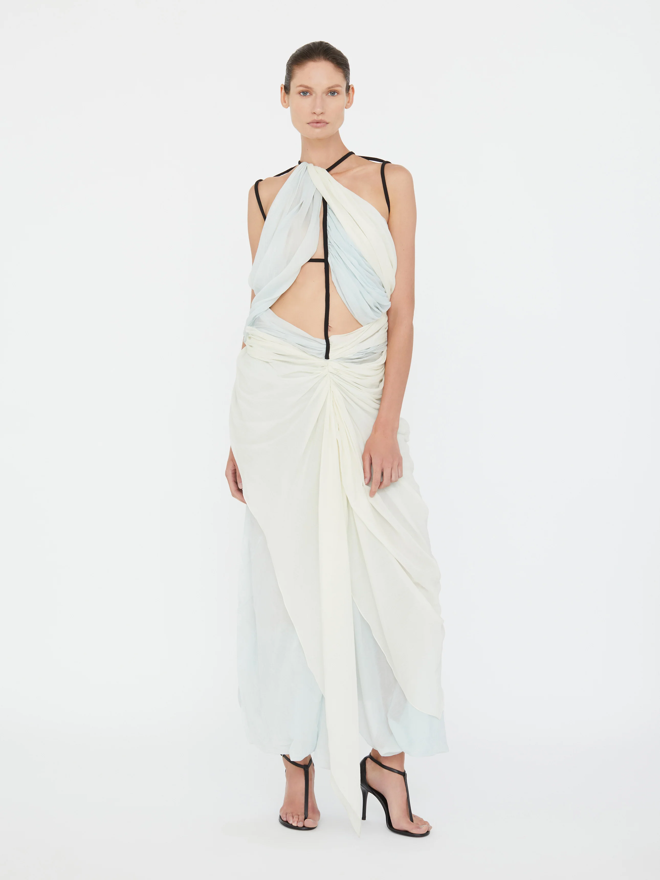 Latticed Lace Drape Torrent Dress - Image 6