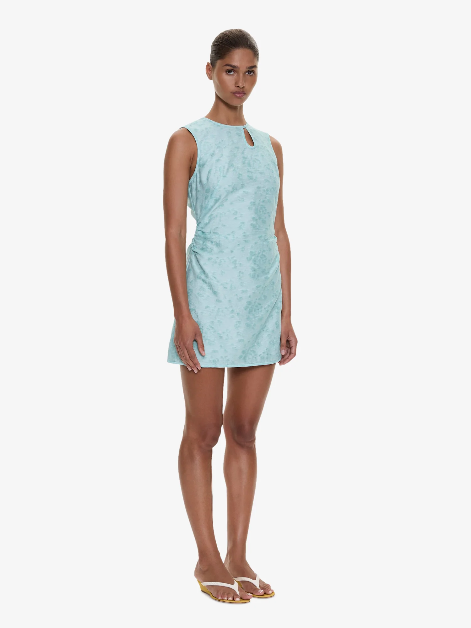 Light Leak Jacquard Loophole Mini Dress - Image 2