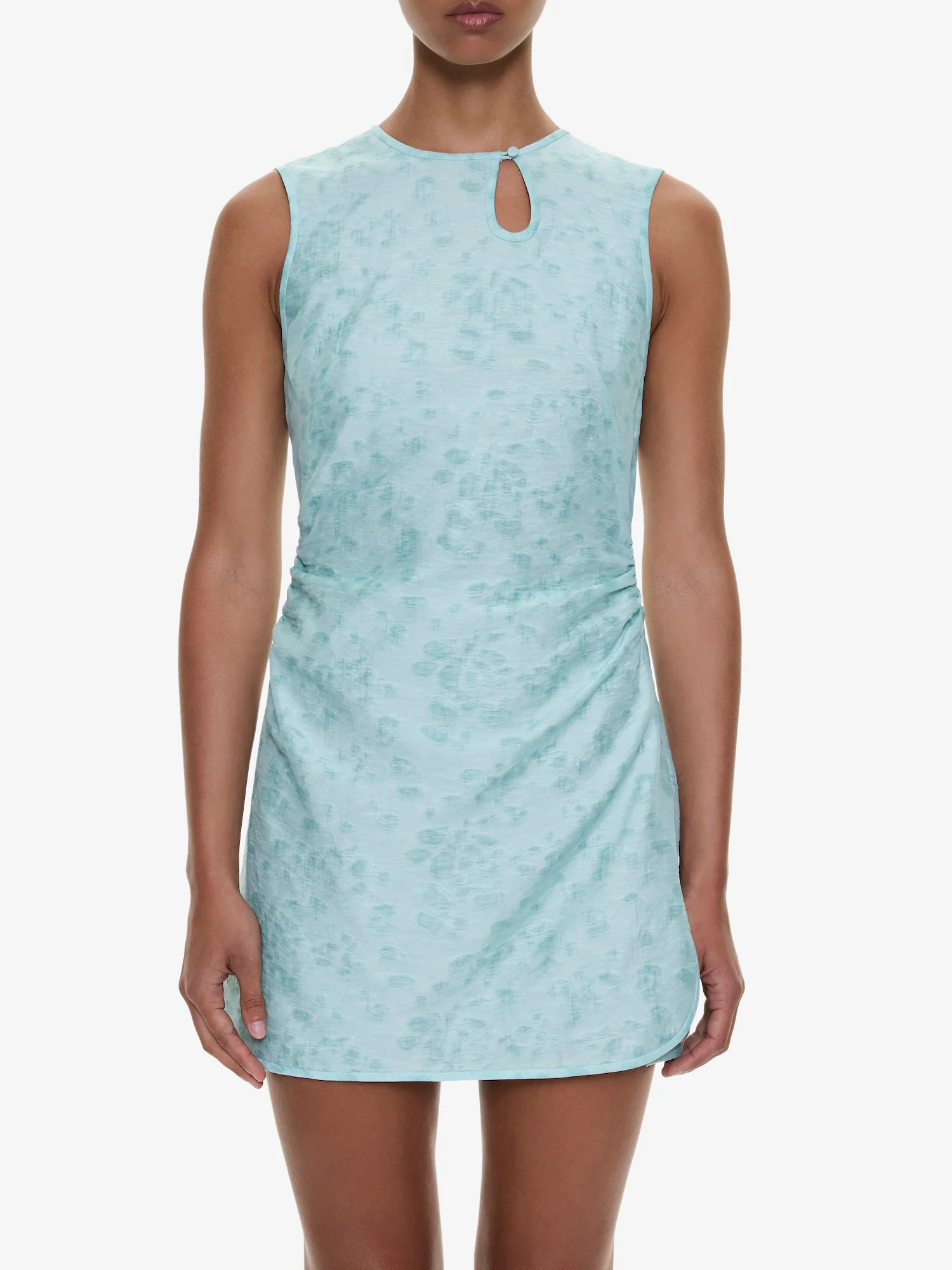 Light Leak Jacquard Loophole Mini Dress - Image 3