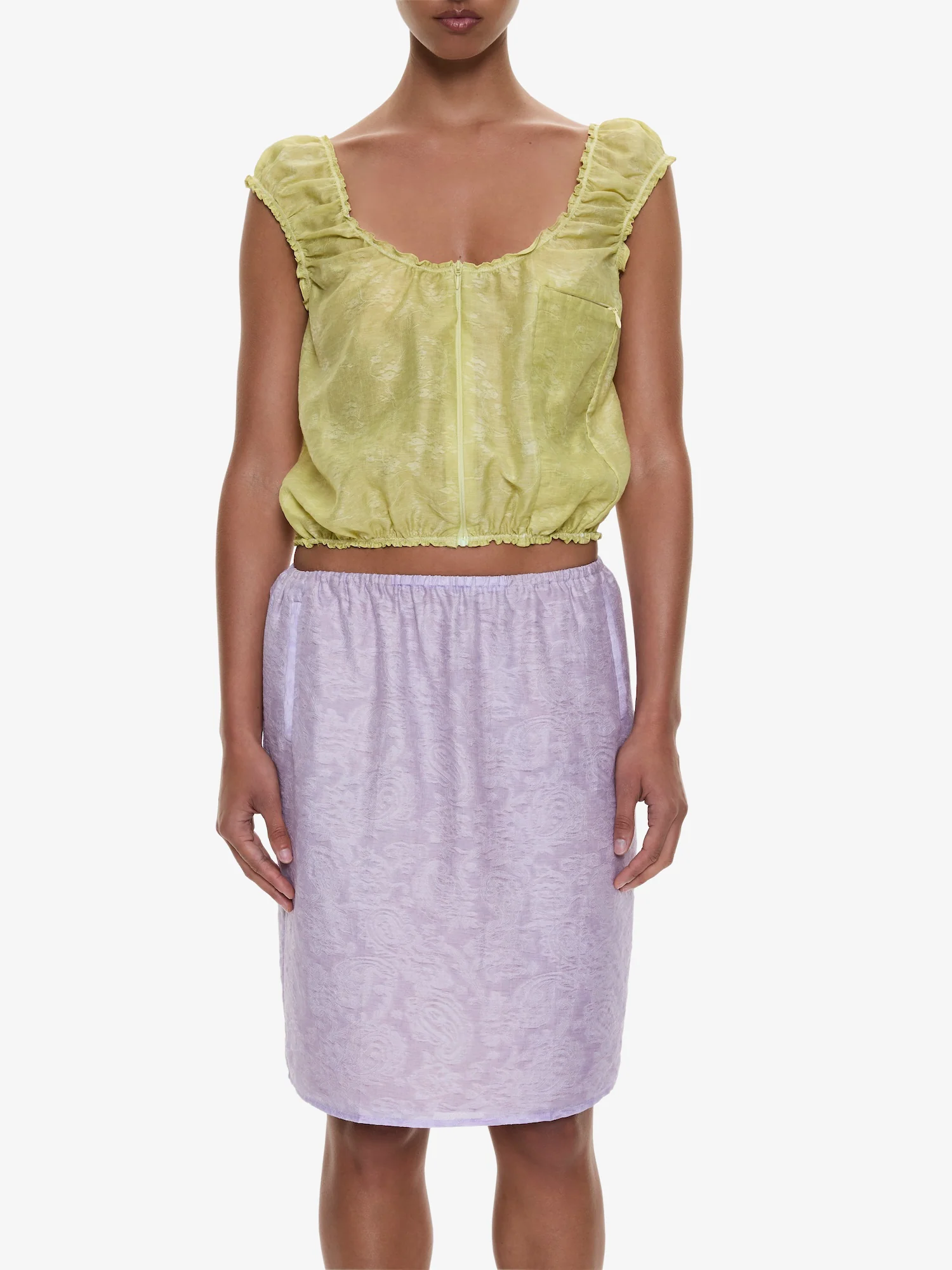 Light Leak Jacquard Slip Skirt - Image 3