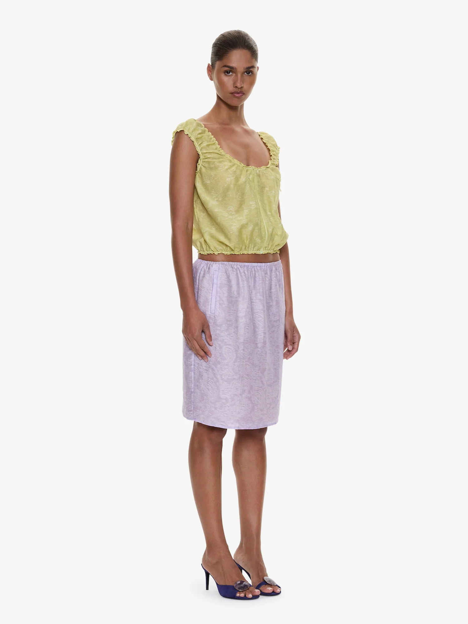 Light Leak Jacquard Zip Up Top - Image 3