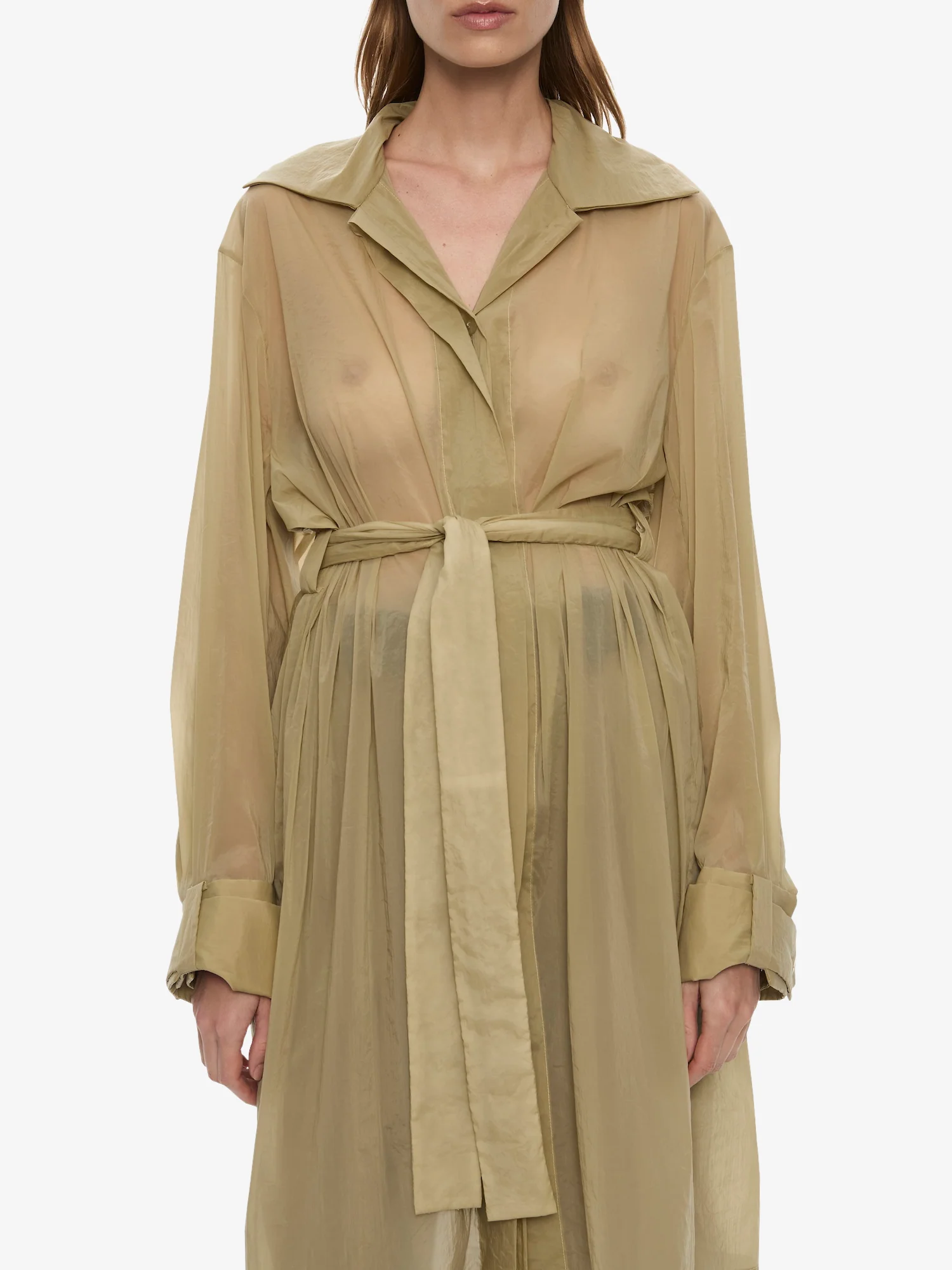 Lucent Mottled Sheer Chore Jacket - Image 3