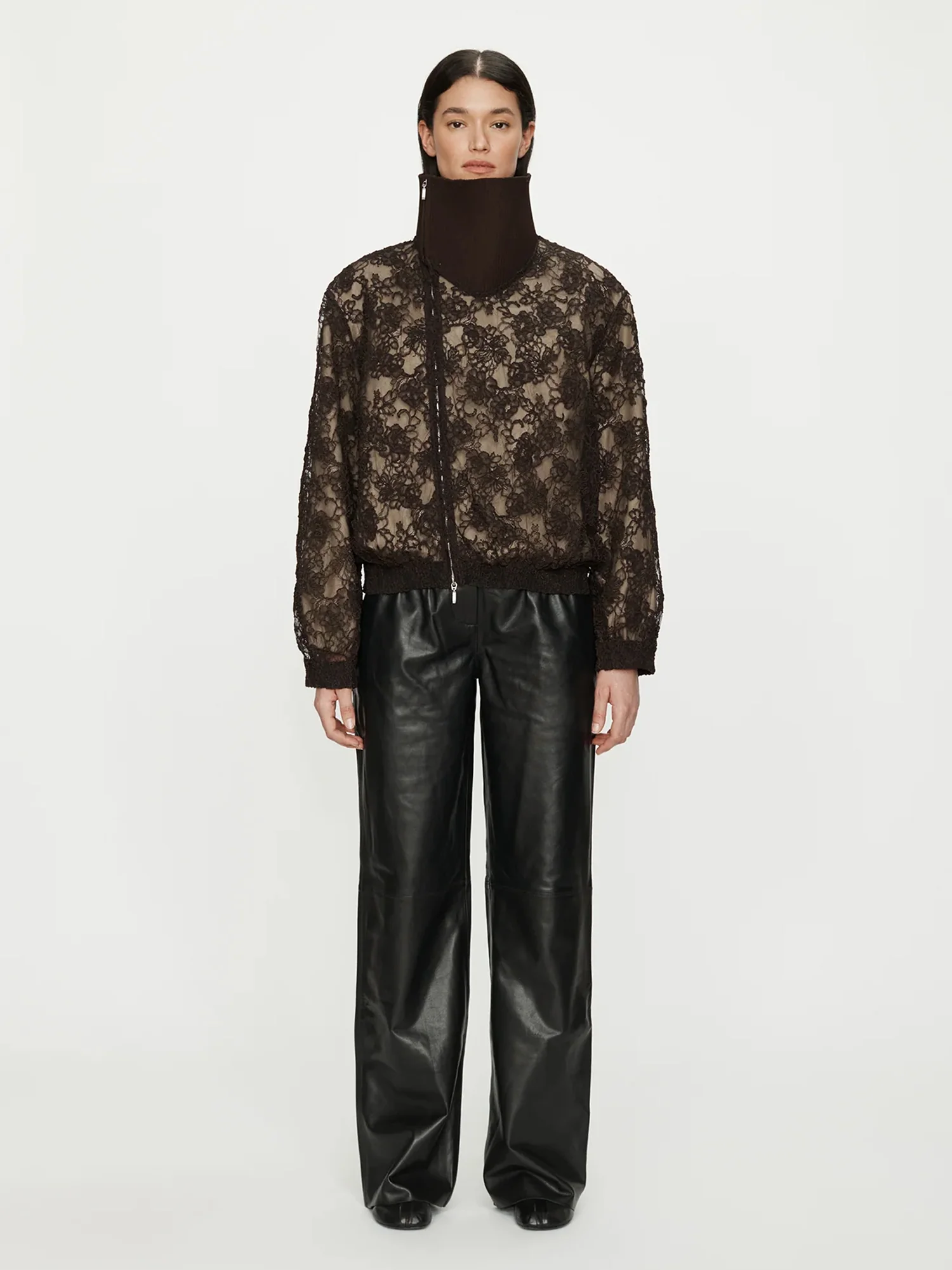 Mahara Lace Bomber Jacket