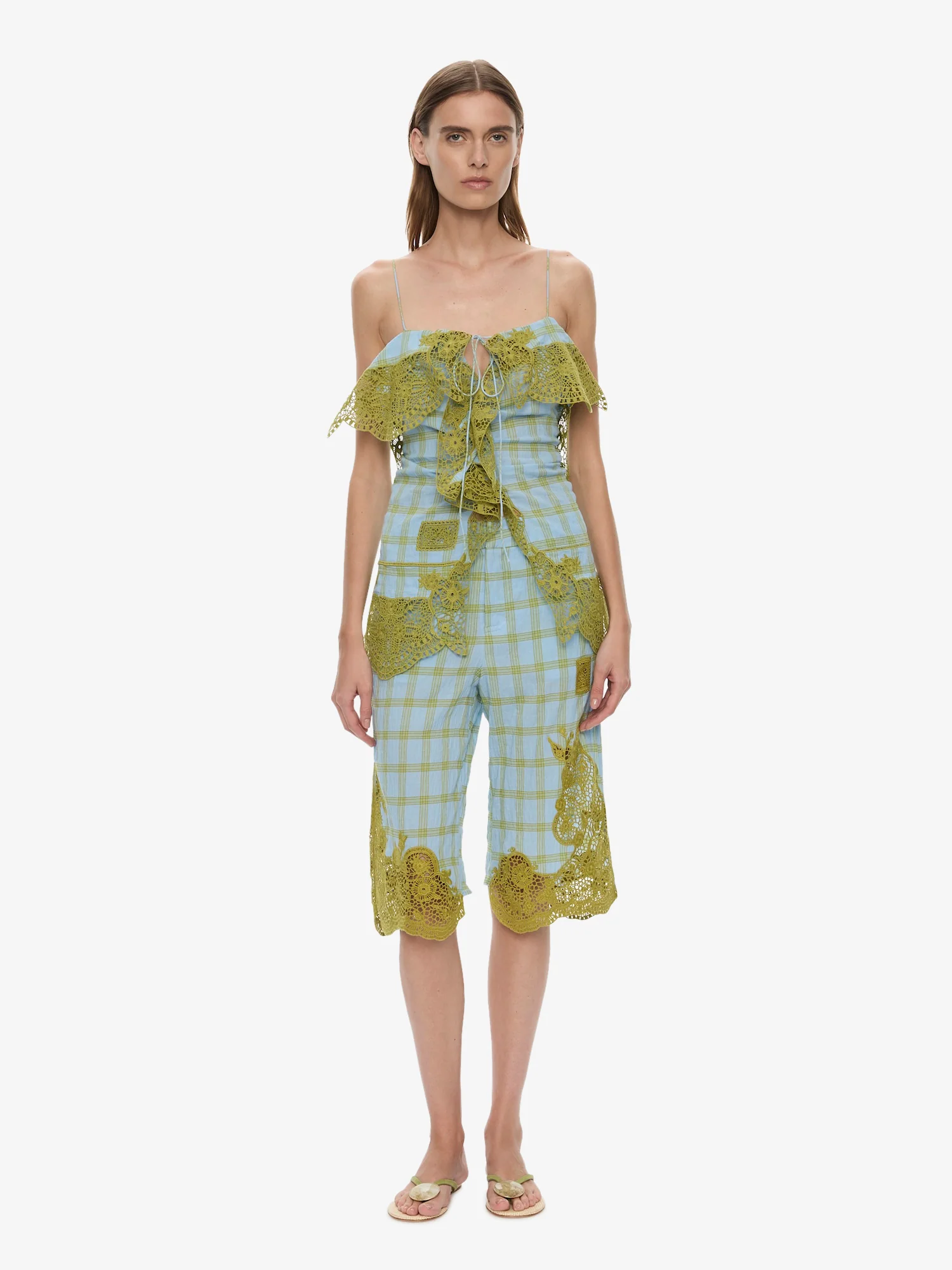 Maya Embroidered Handkerchief Shorts
