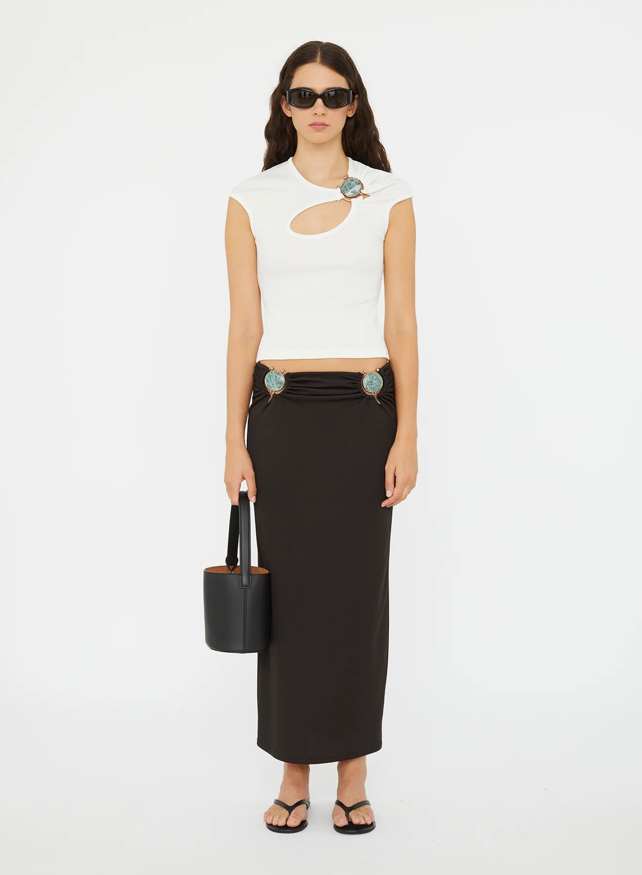 Mineral Stone Ruched Skirt