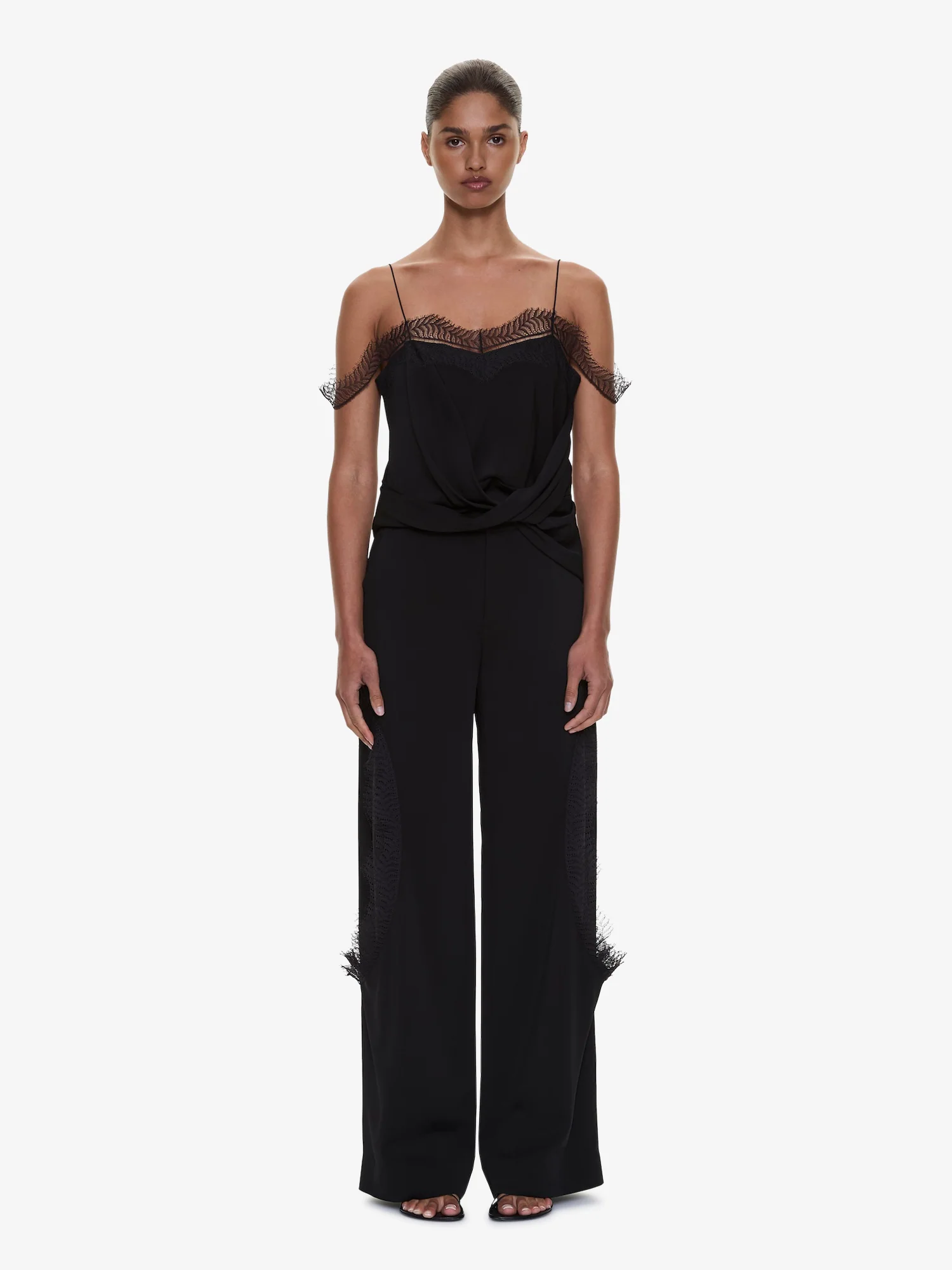 Miro Split Lace Draped Cami - Image 2