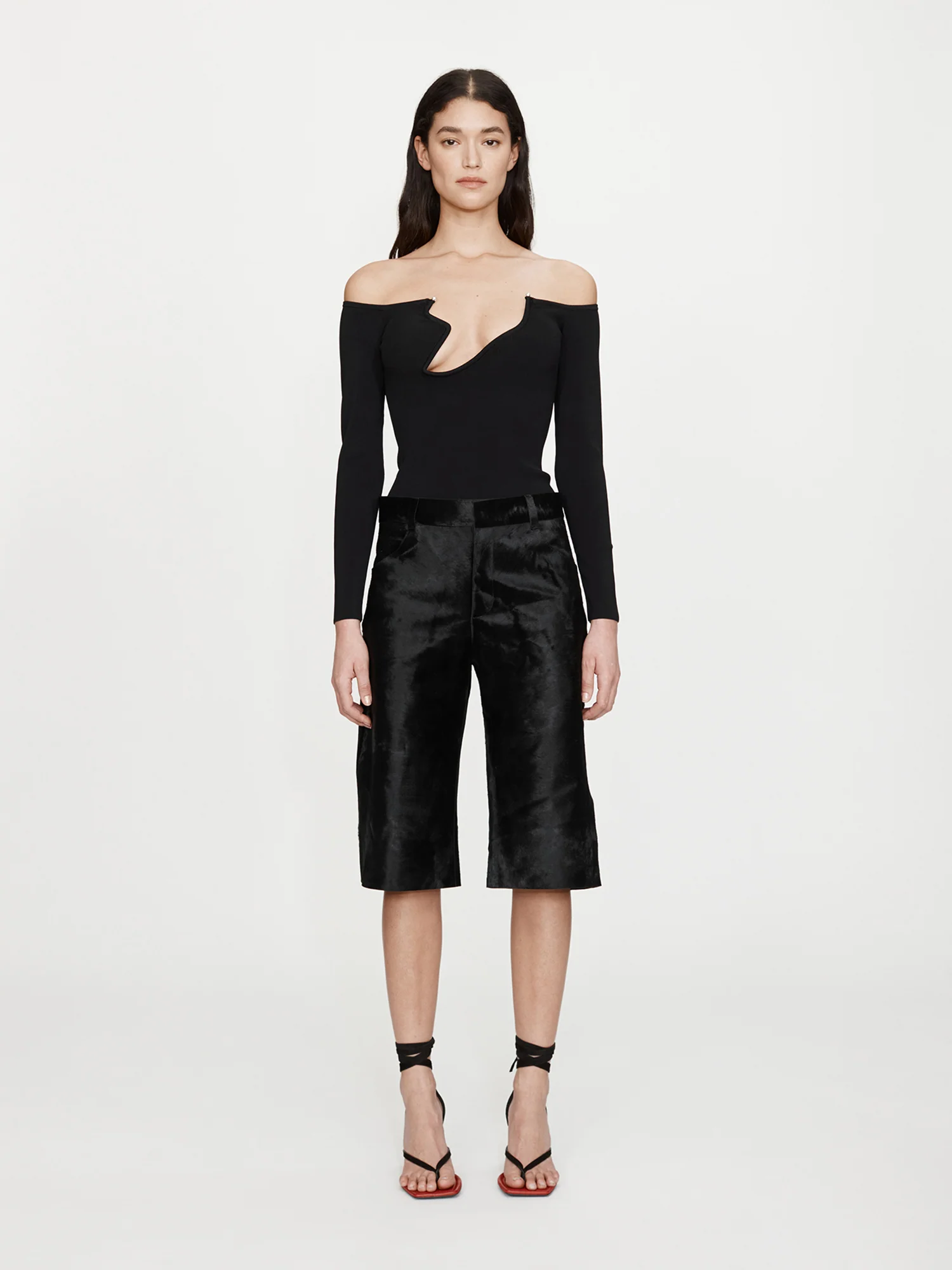 Odessa Arced Knitted Long Sleeve Top - Image 2