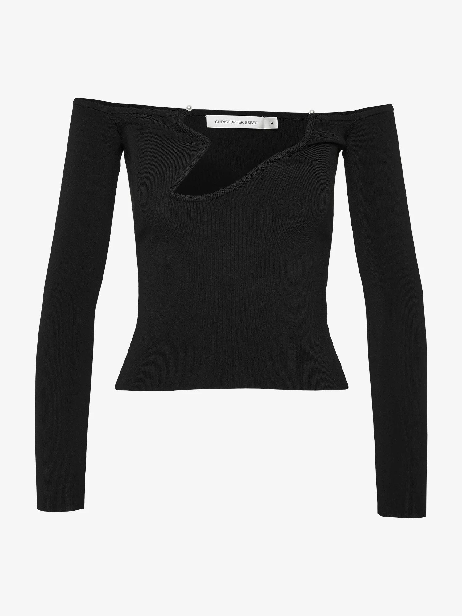 Odessa Arced Knitted Long Sleeve Top - Image 6