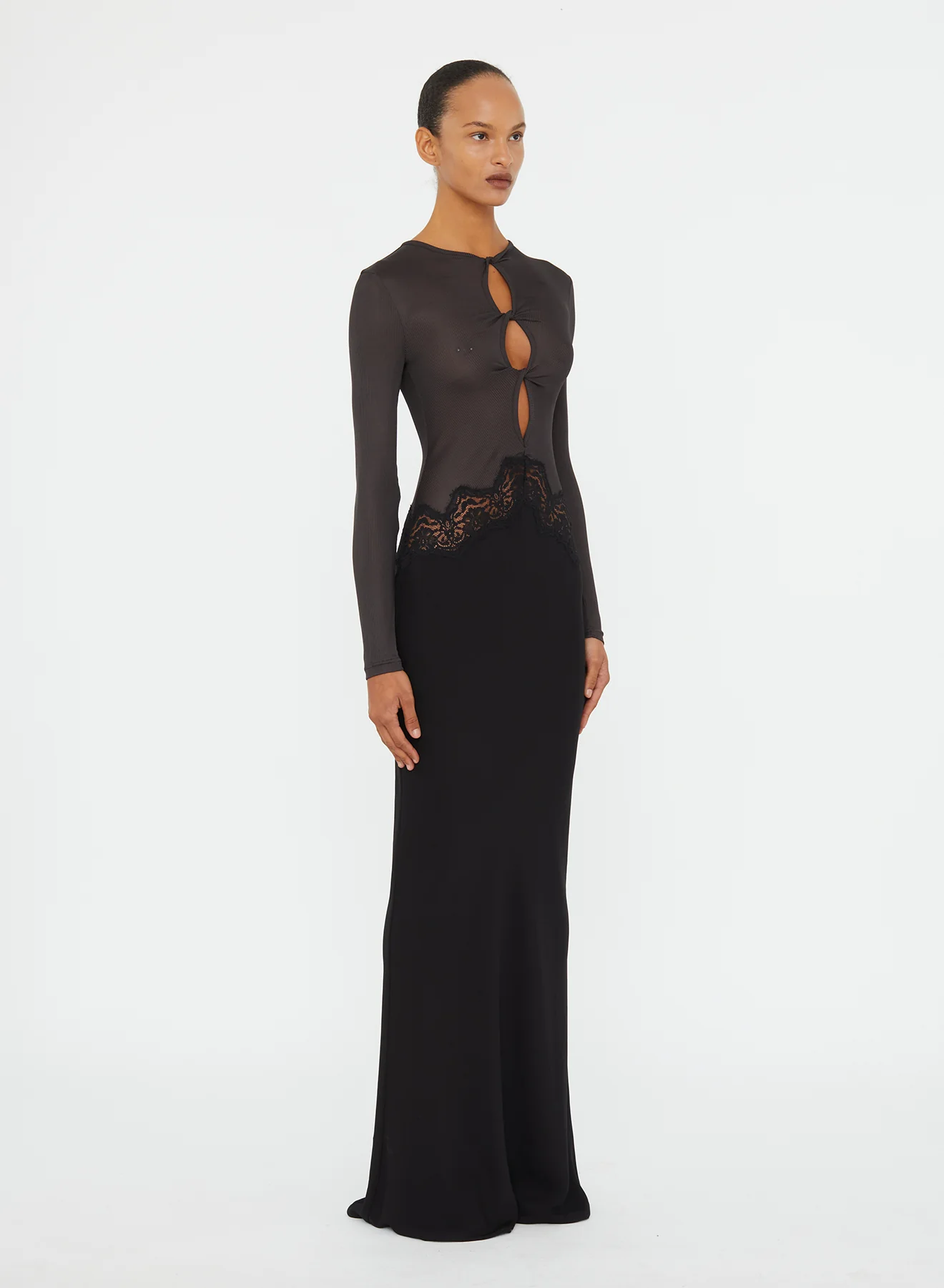 Open Twist Verner Lace Long Sleeve Dress - Image 2
