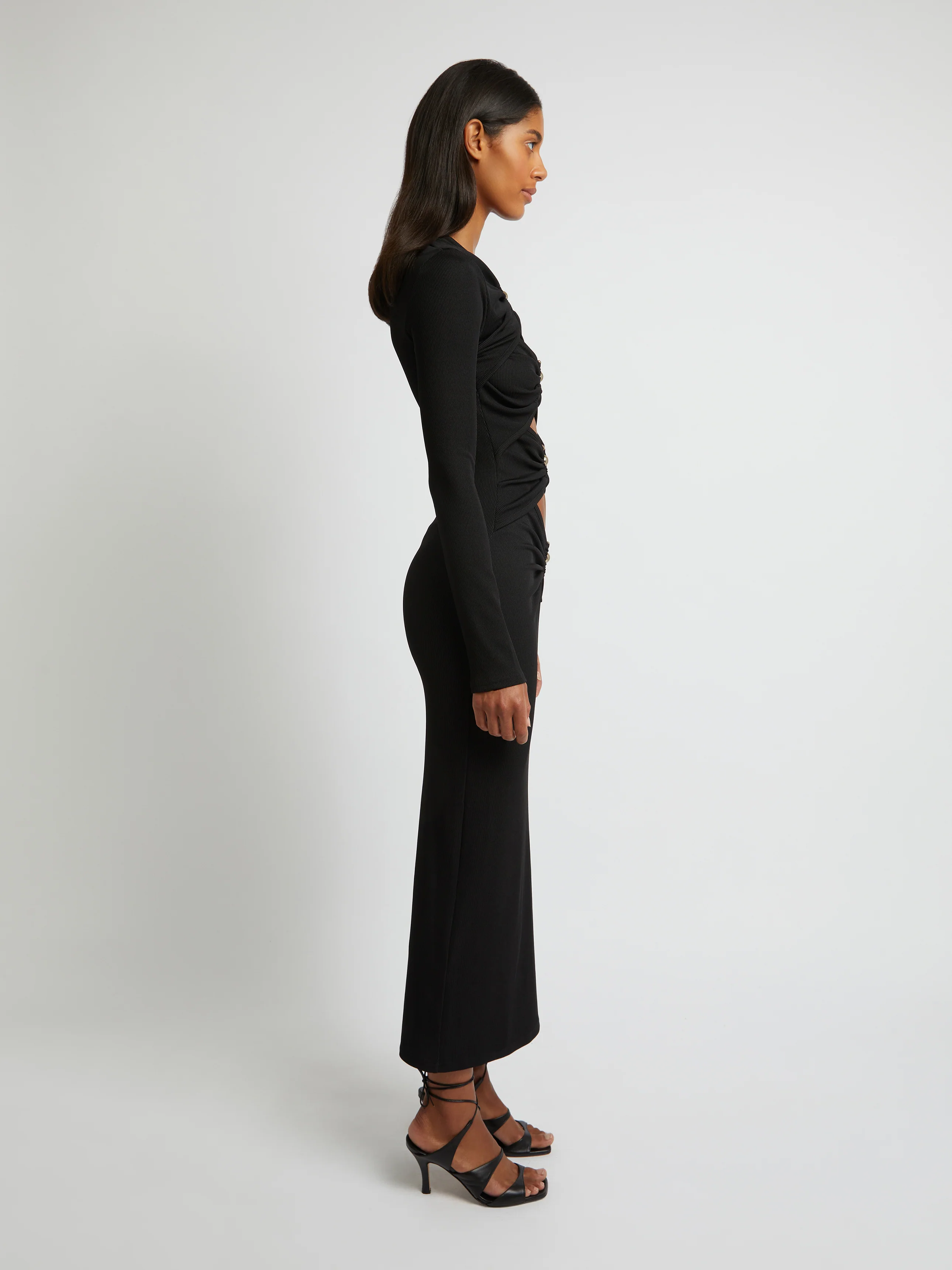 Orbit Ruched Long Sleeve Dress - Image 3