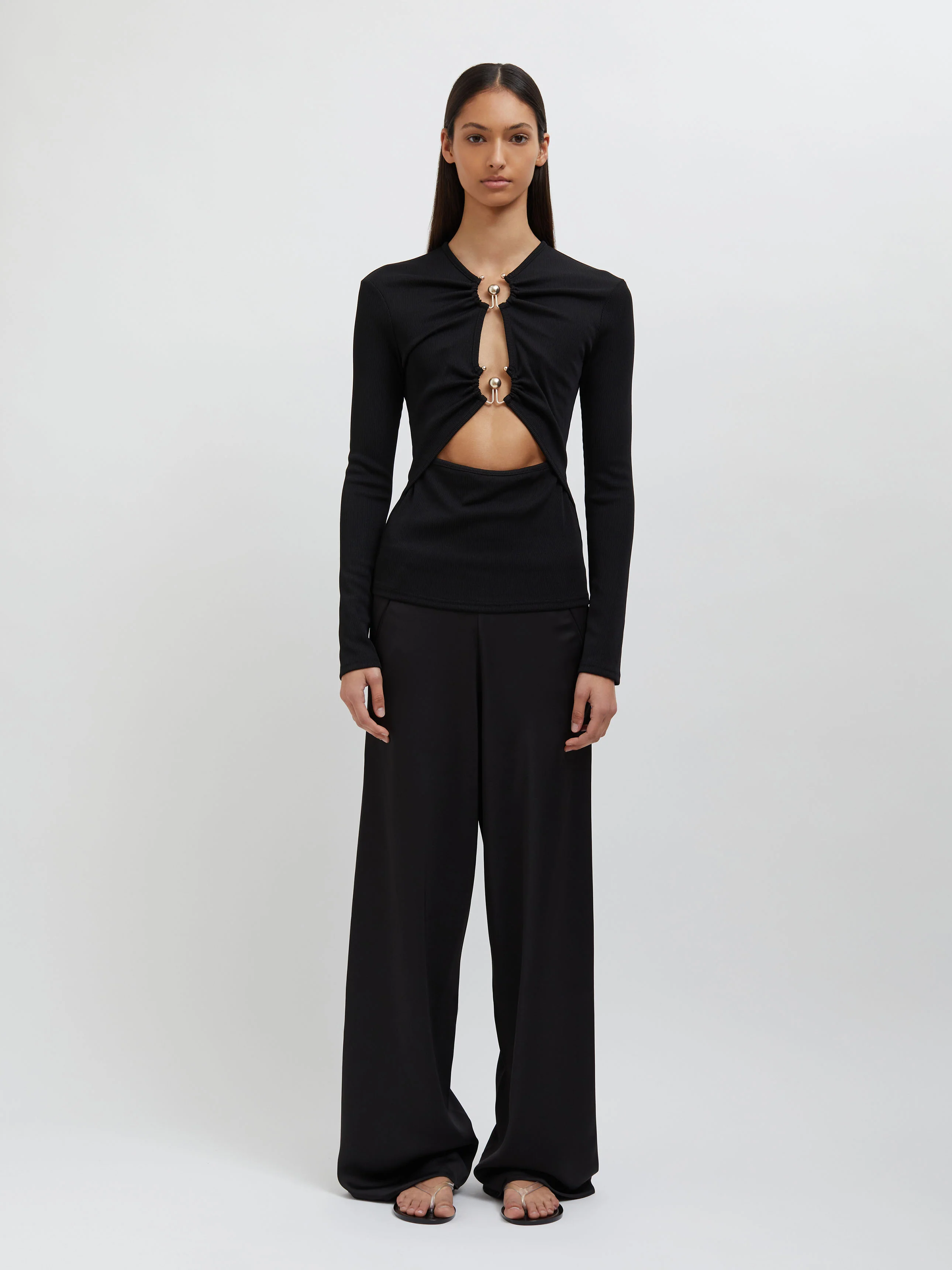 Orbit Ruched Long Sleeve Top - Image 3
