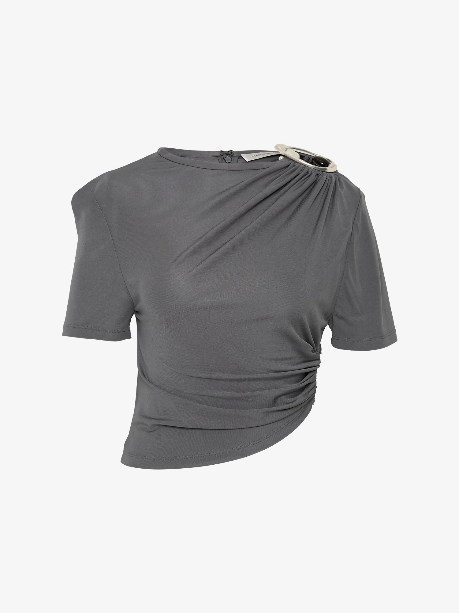 Orica Crystal Ruched Jersey Tee - Image 6