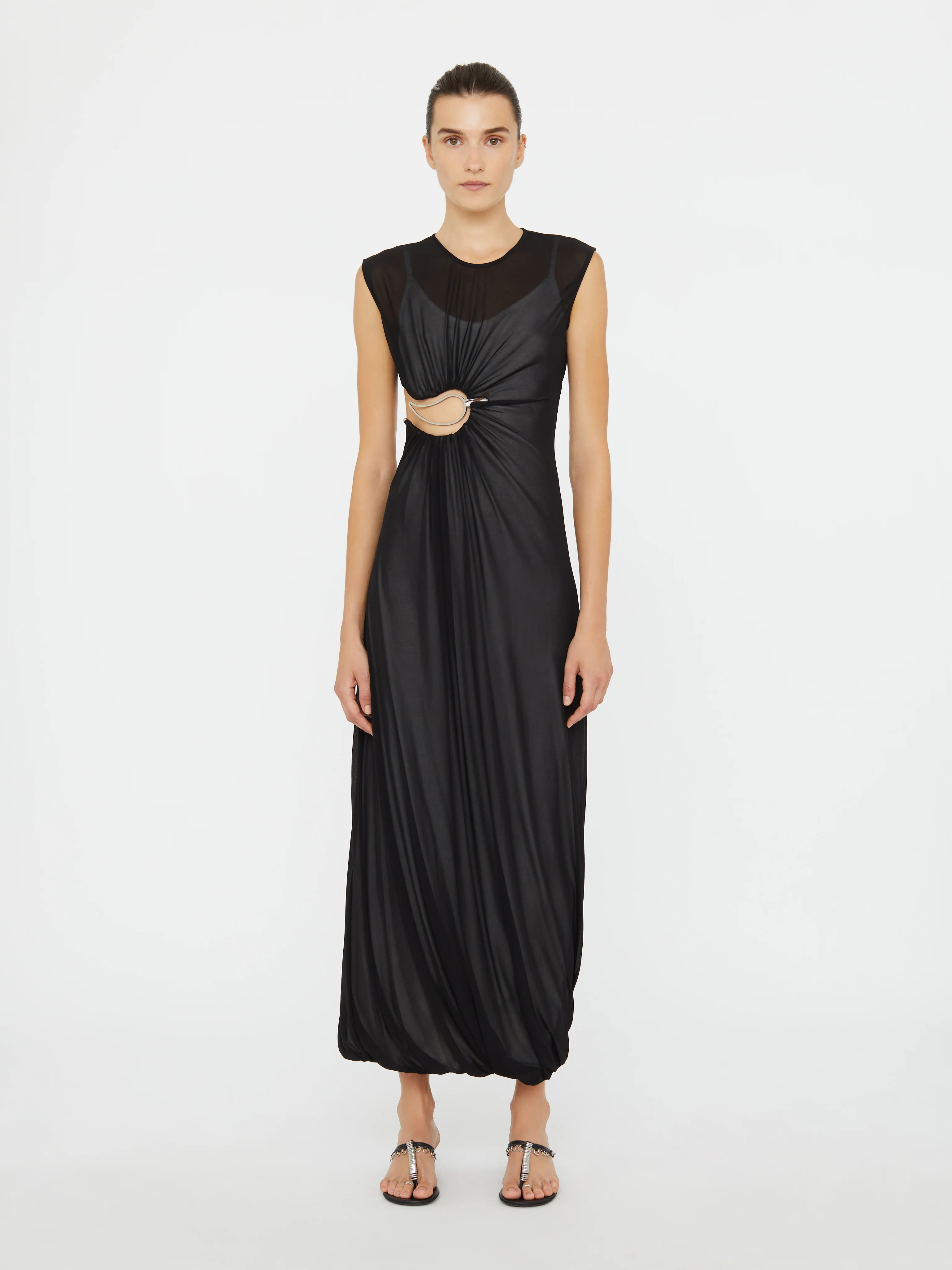 Paisley Overlay Encased Tank Dress