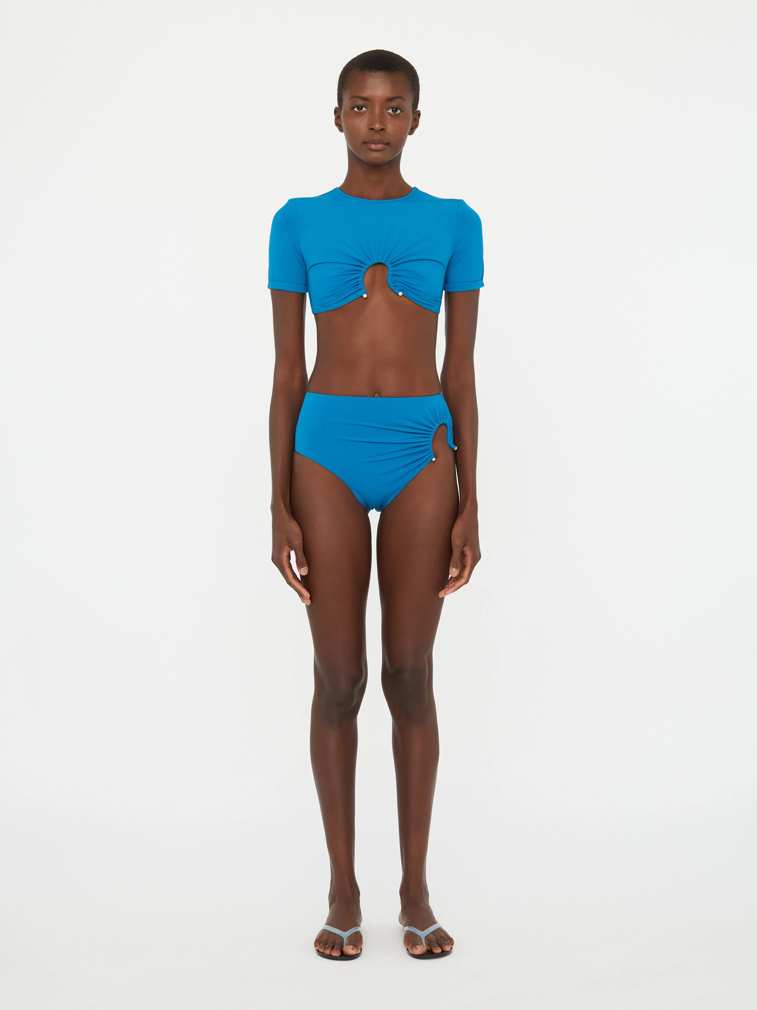 Ruched Crescent High Brief