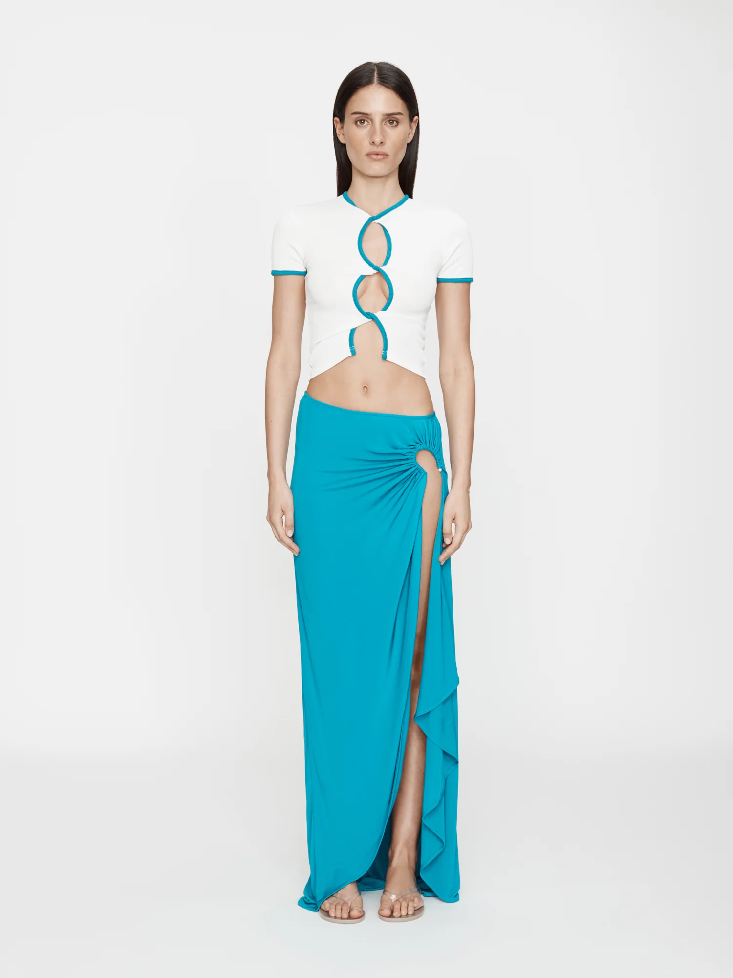 Ruched Crescent Skirt