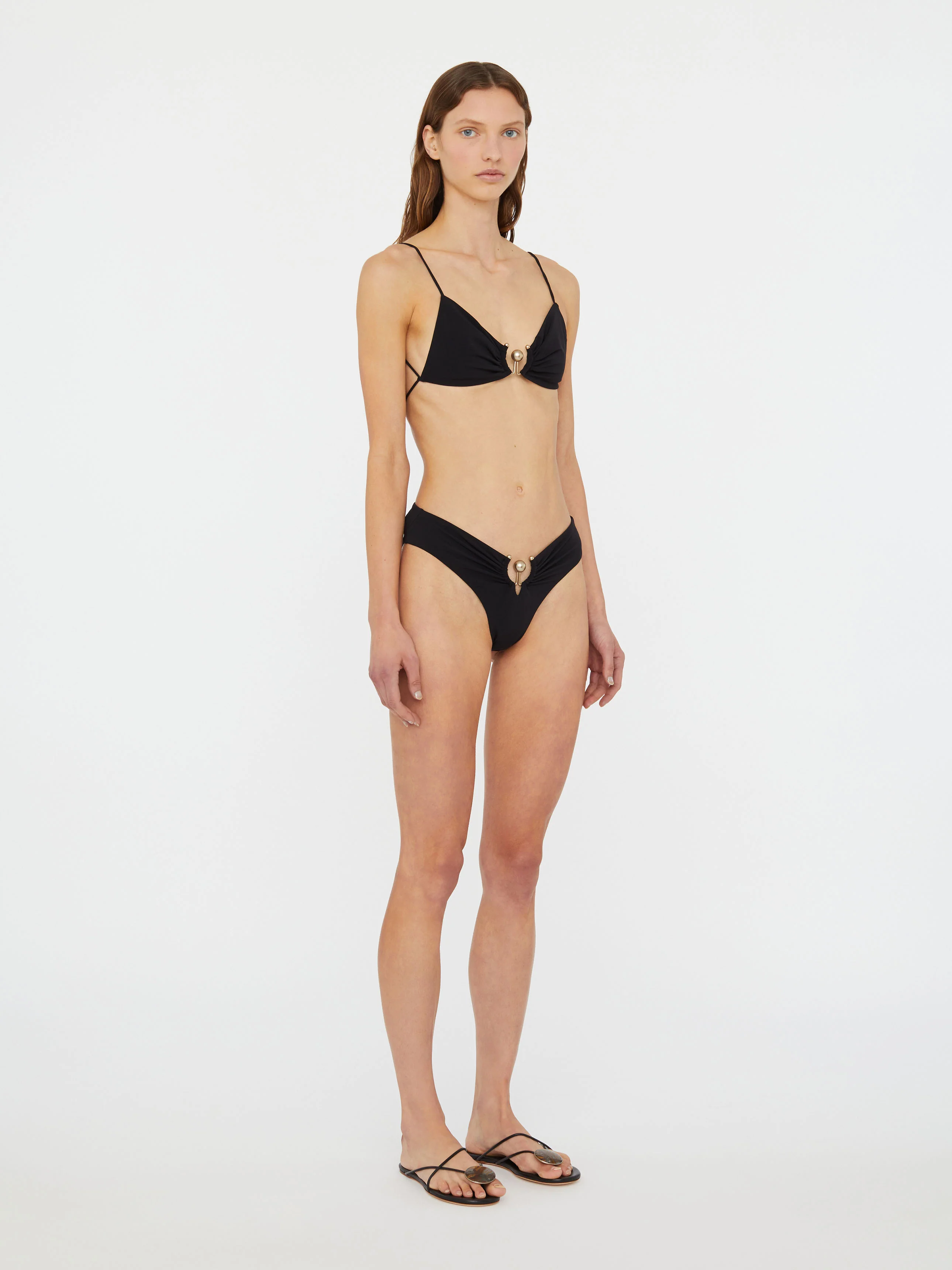 Ruched Orbit Triangle Bikini Top - Image 3