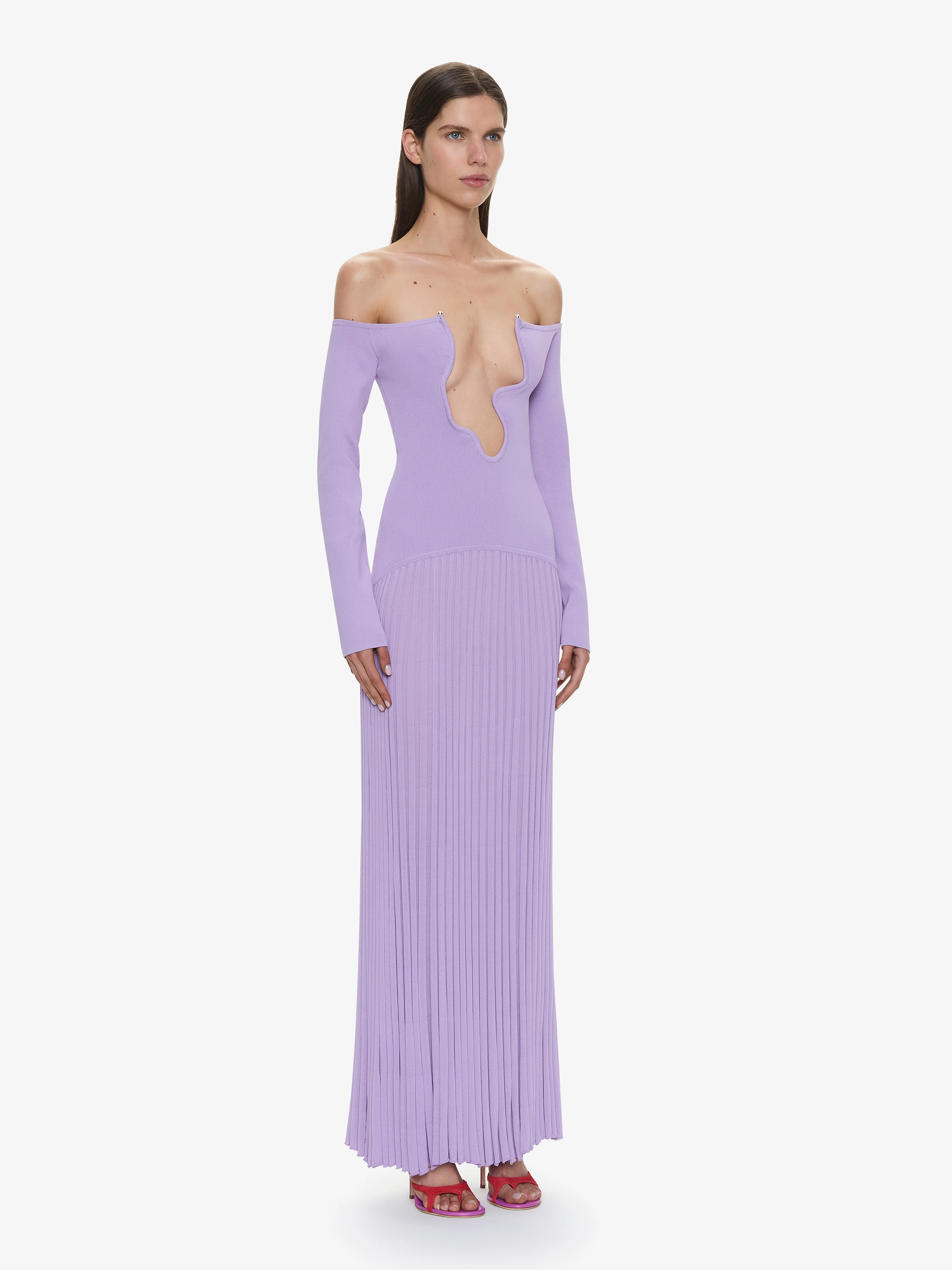 Salacia Pleated Off Shoulder Dress - Image 2