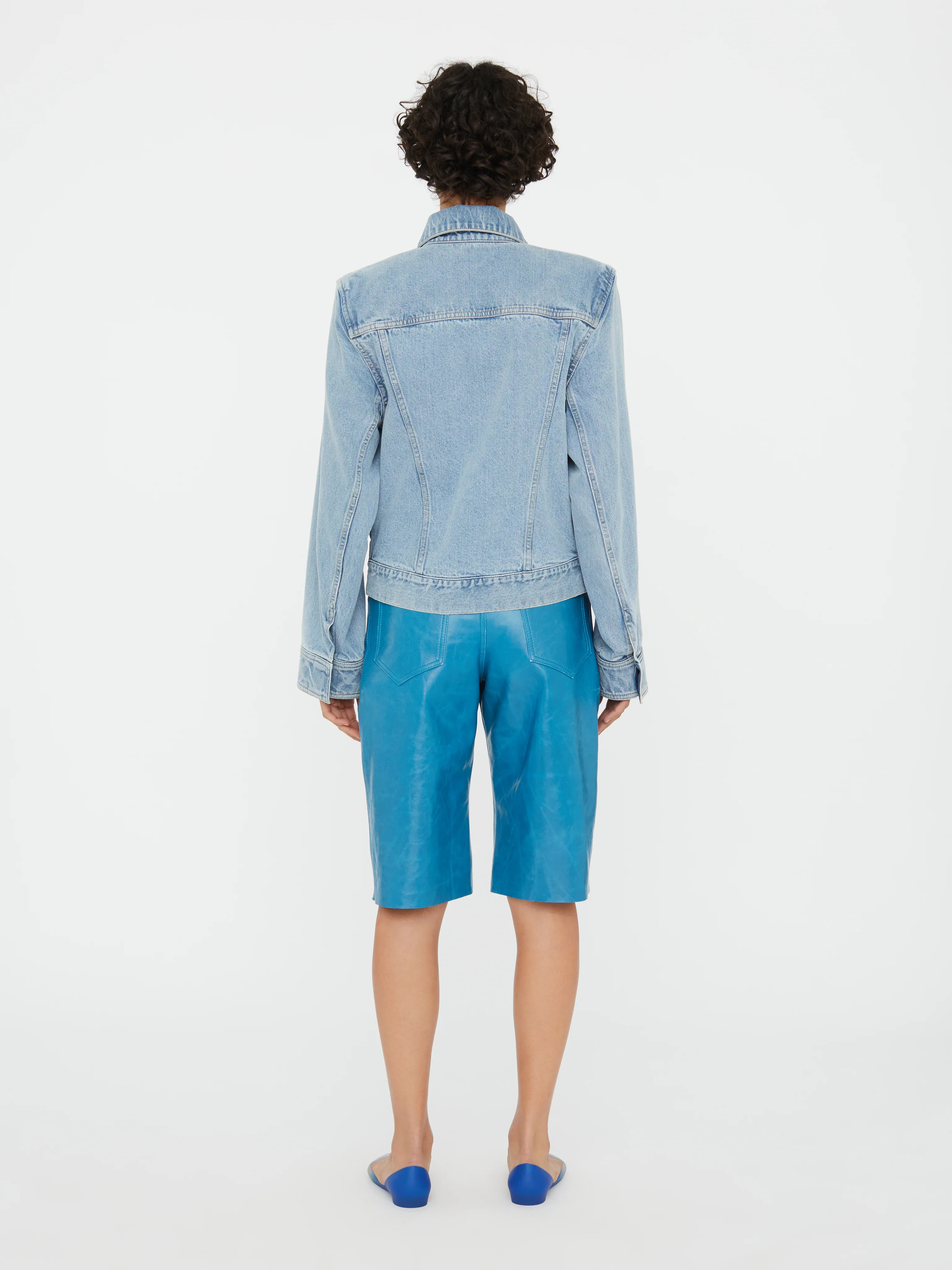 Sculptured Corsage Denim Jacket - Image 7