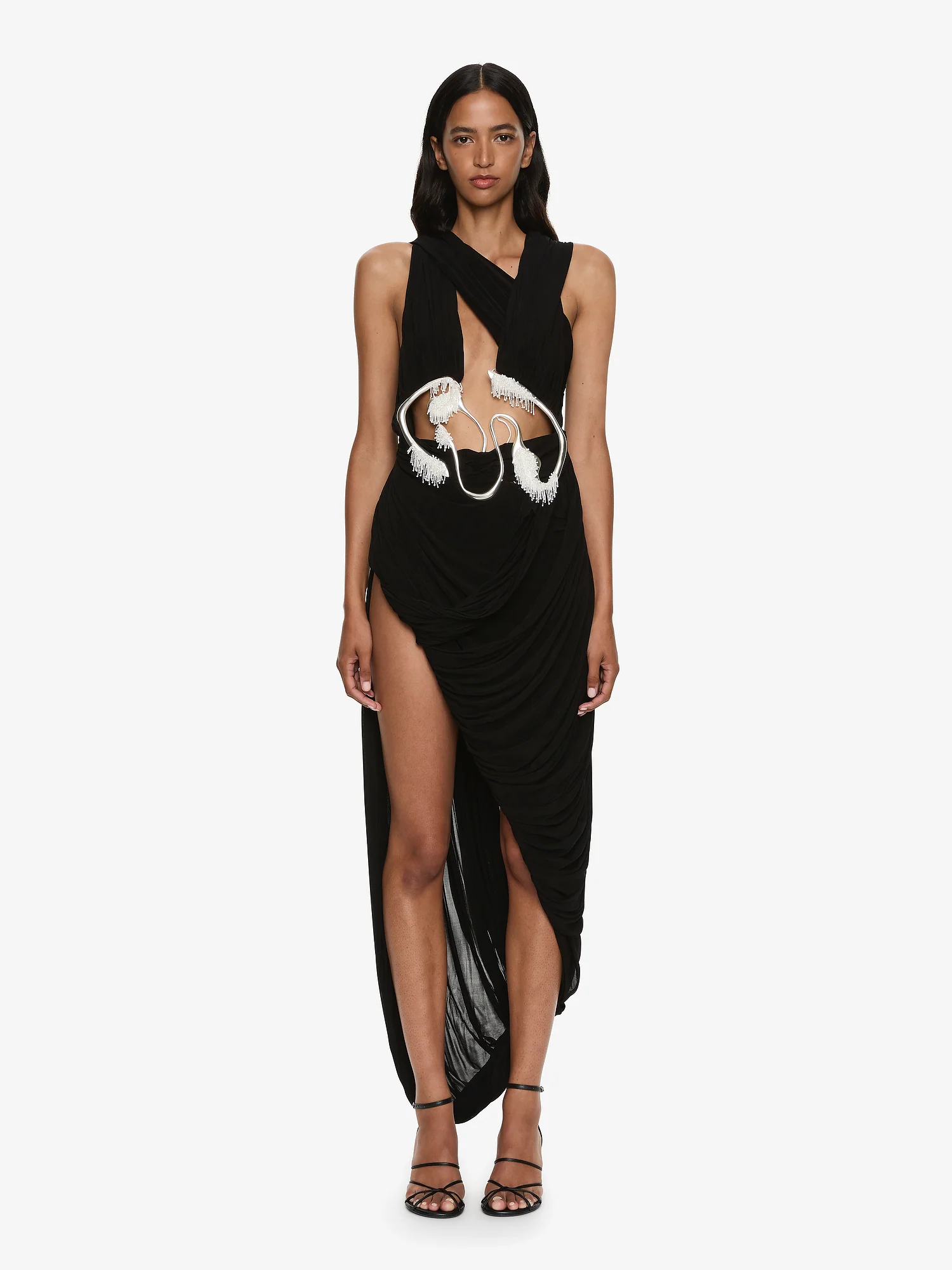 Sculptured Draped Tank Dress