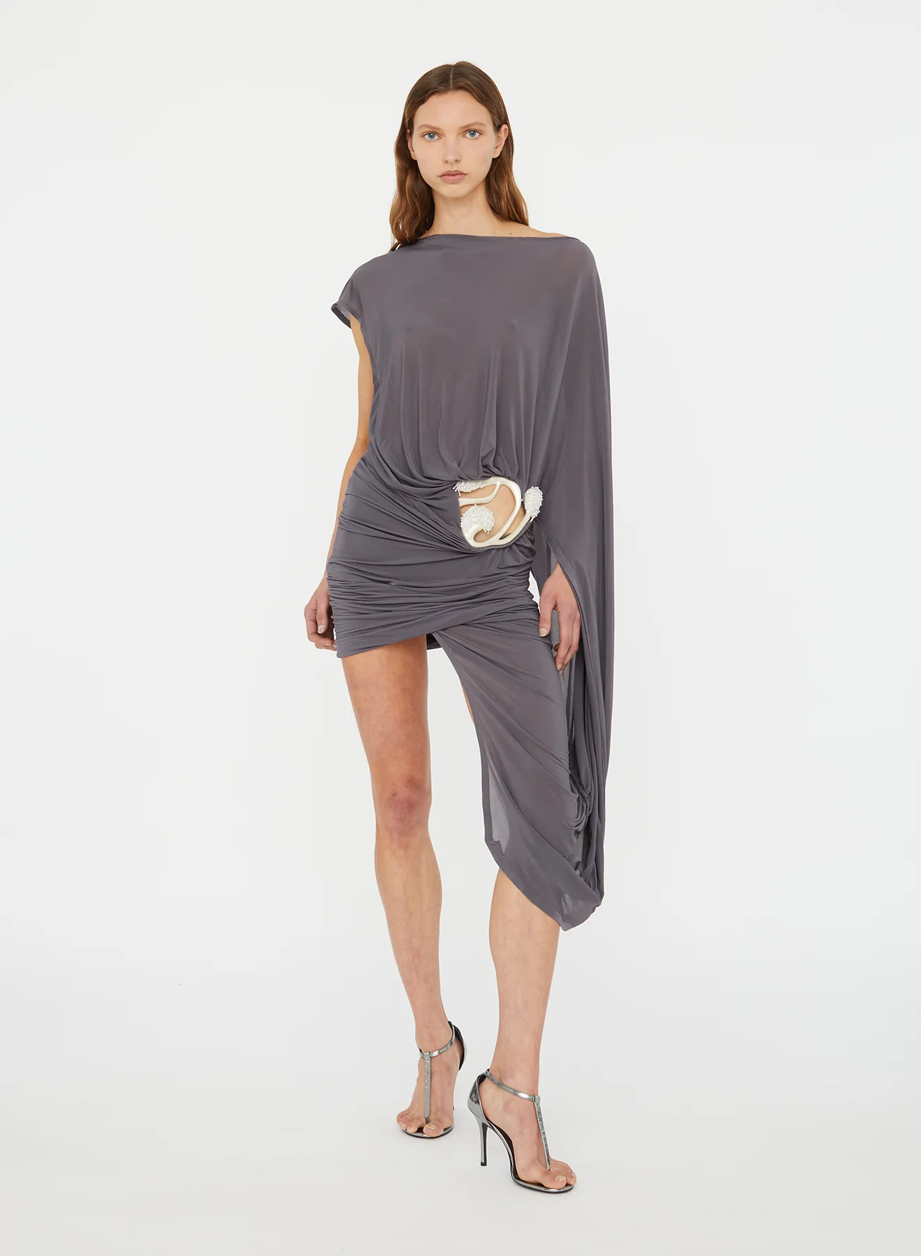 Sculptured Extended Loop Mini Dress - Image 4