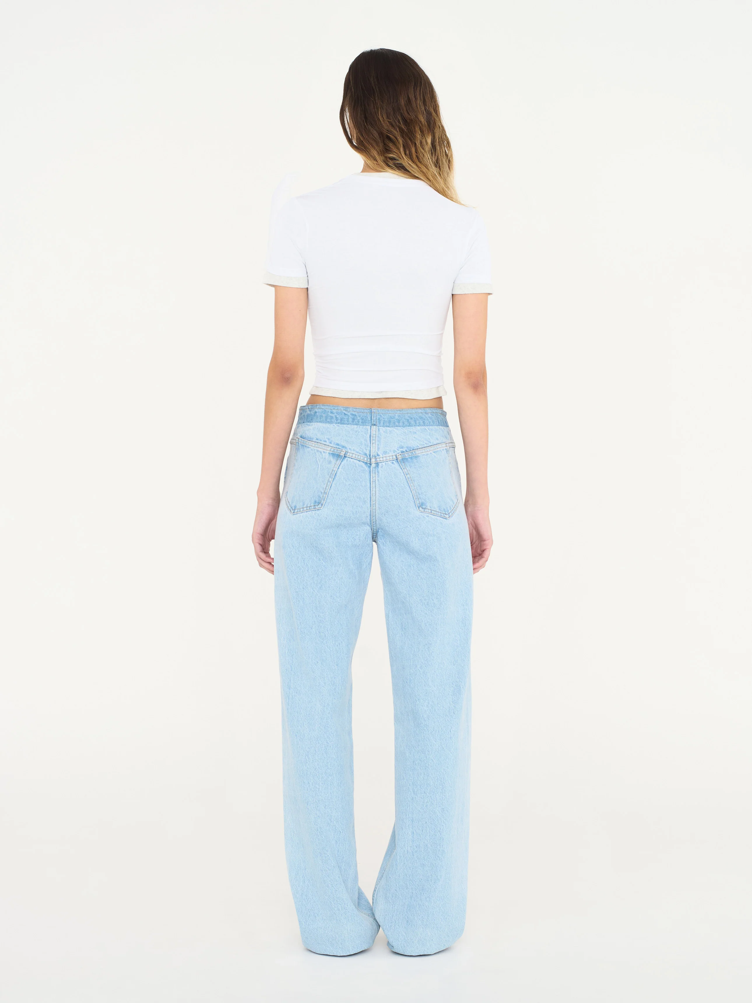 Sheer Overlay Loophole Tee - Image 3