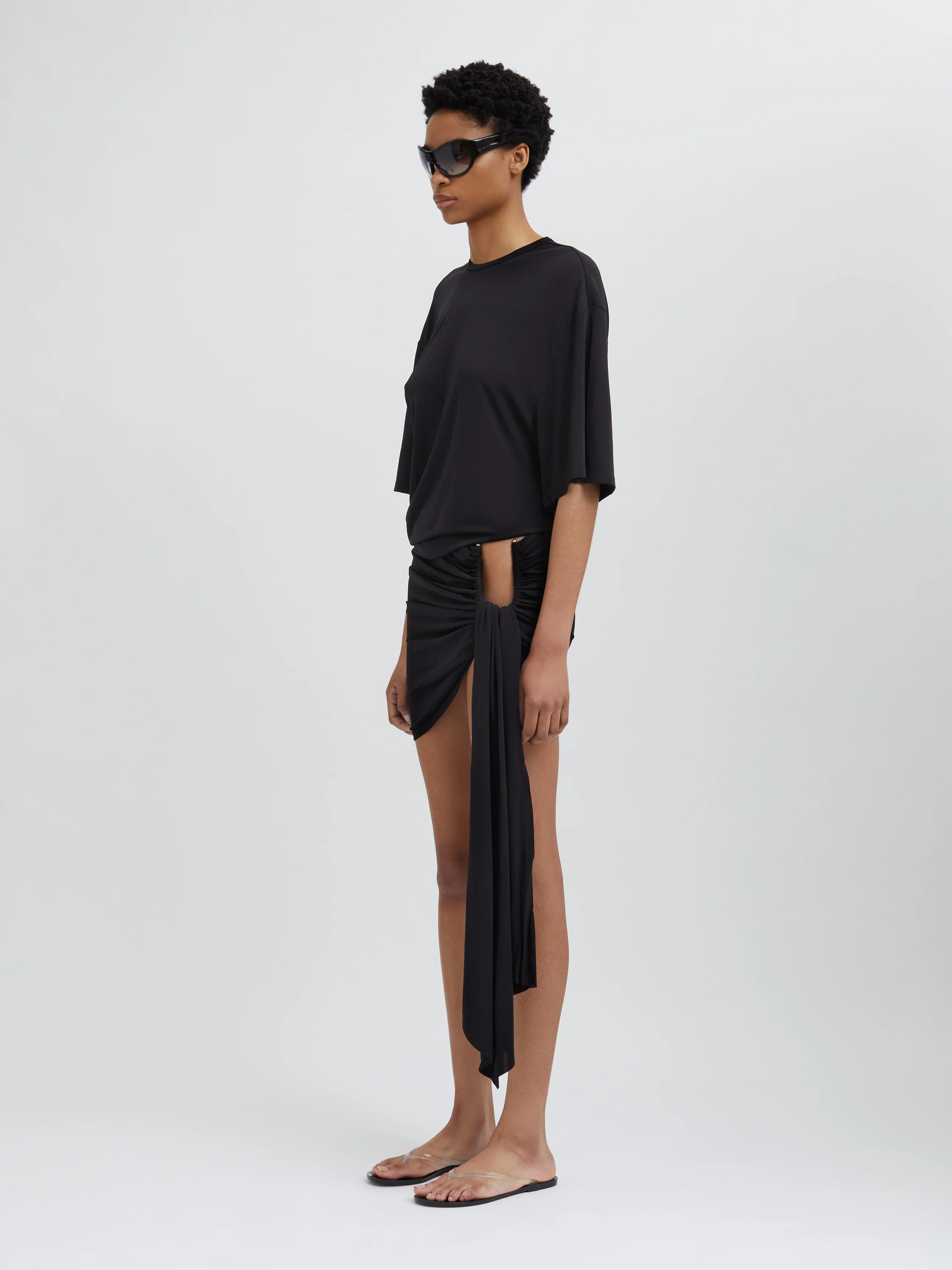 Side Cowl Waist Tee - Image 3