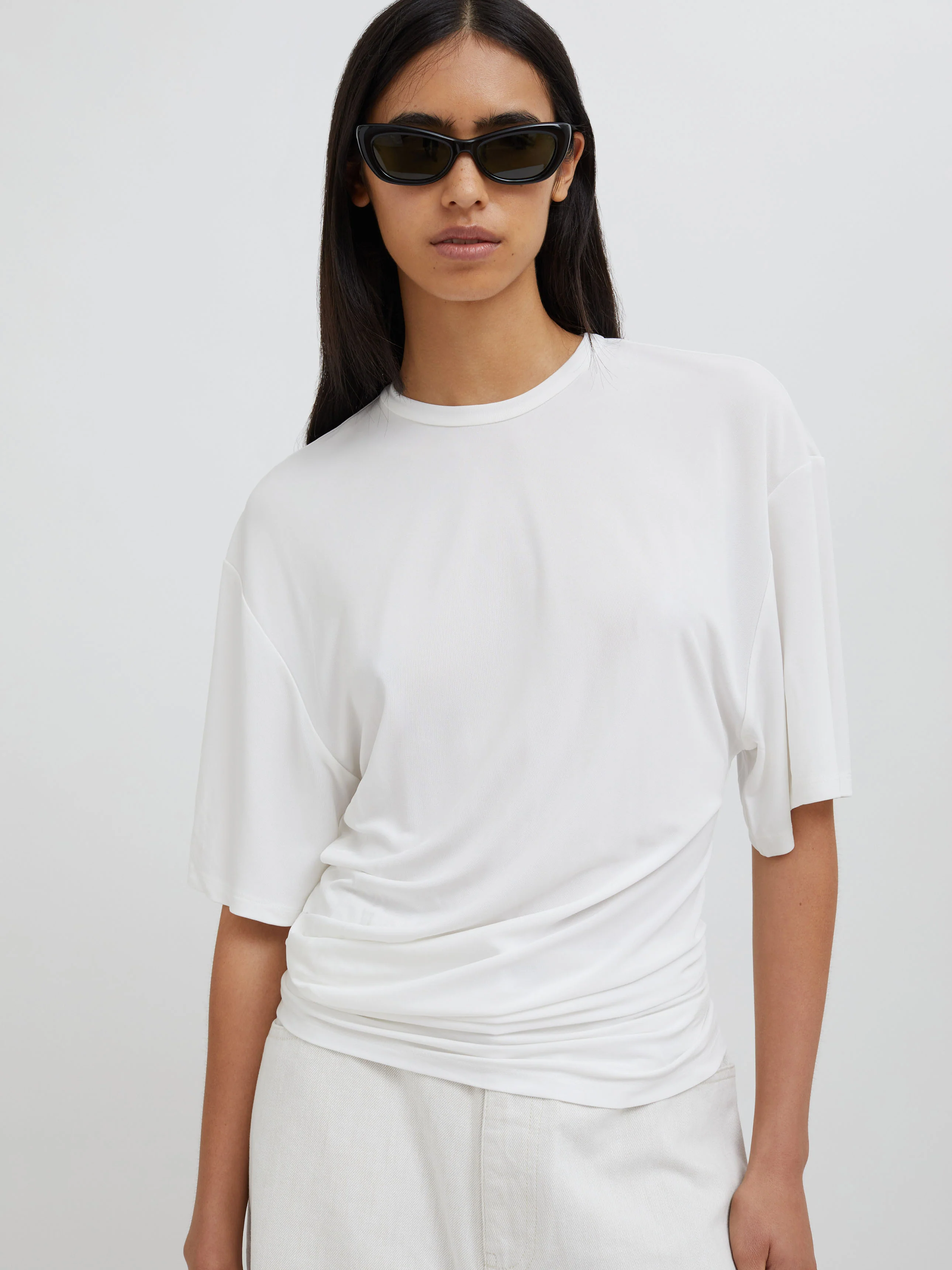 Side Cowl Waist Tee - Image 5