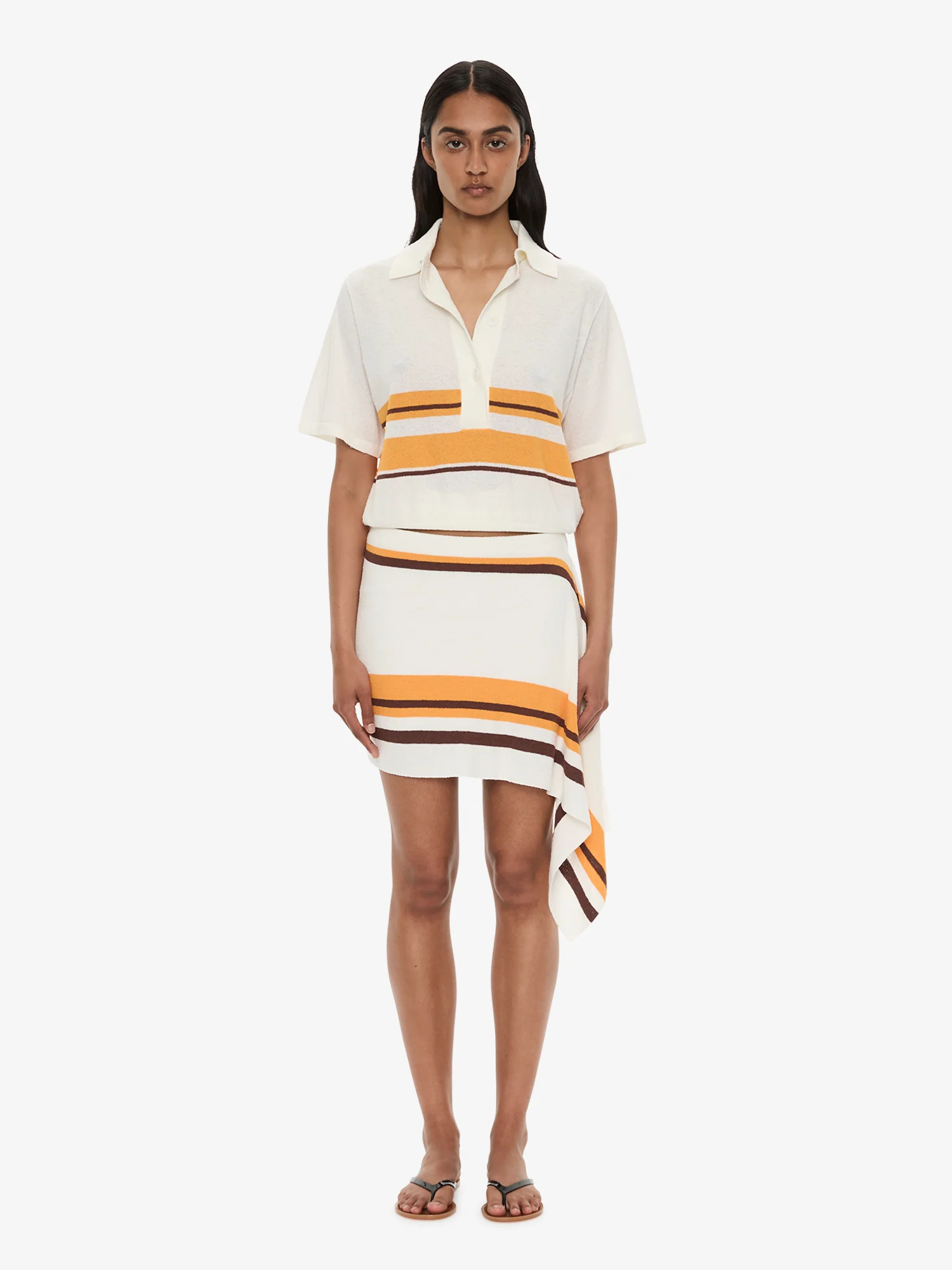 Straccio Knitted Extension Drape Mini Skirt - Image 6
