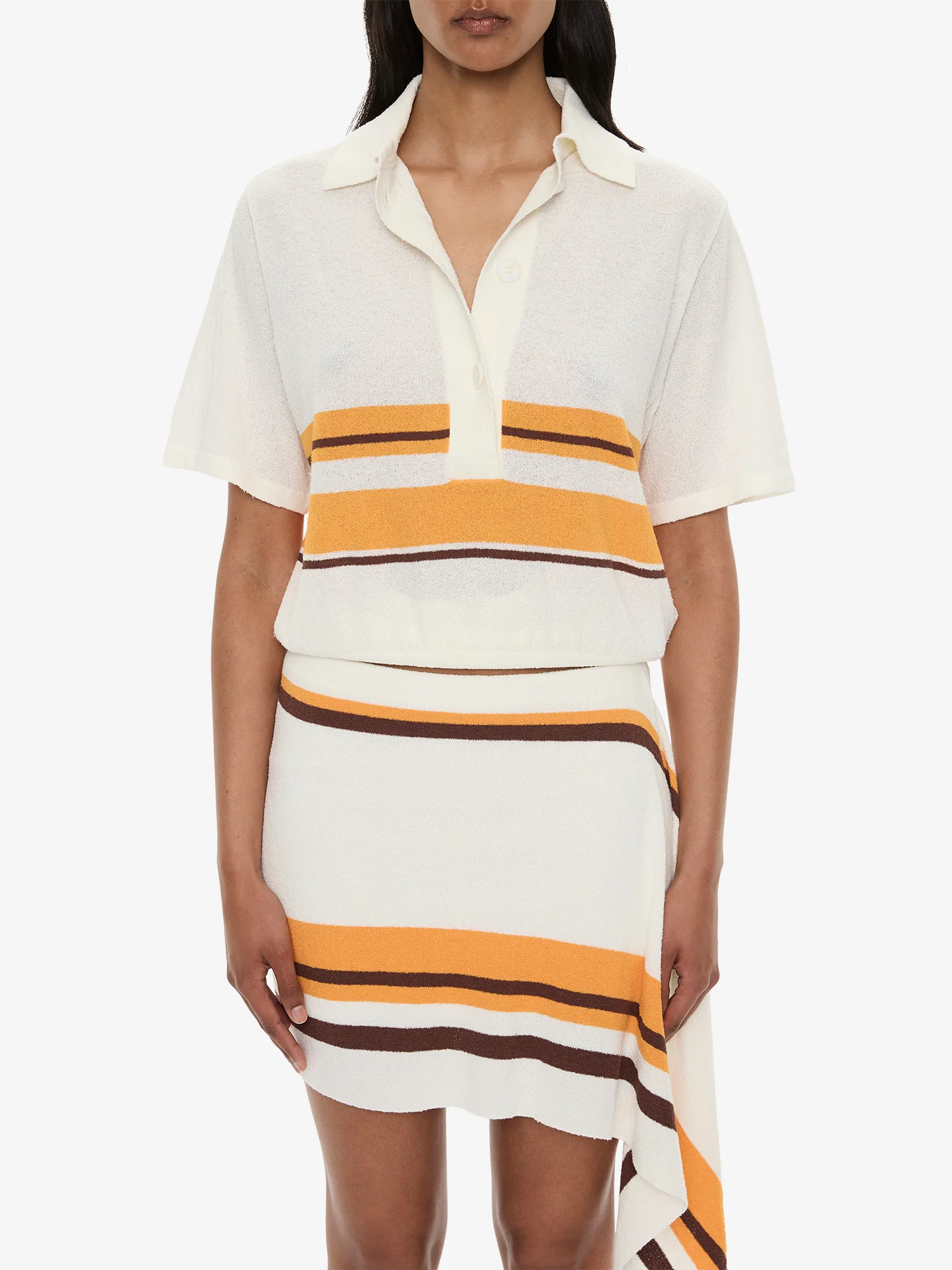 Straccio Knitted Extension Drape Mini Skirt - Image 7