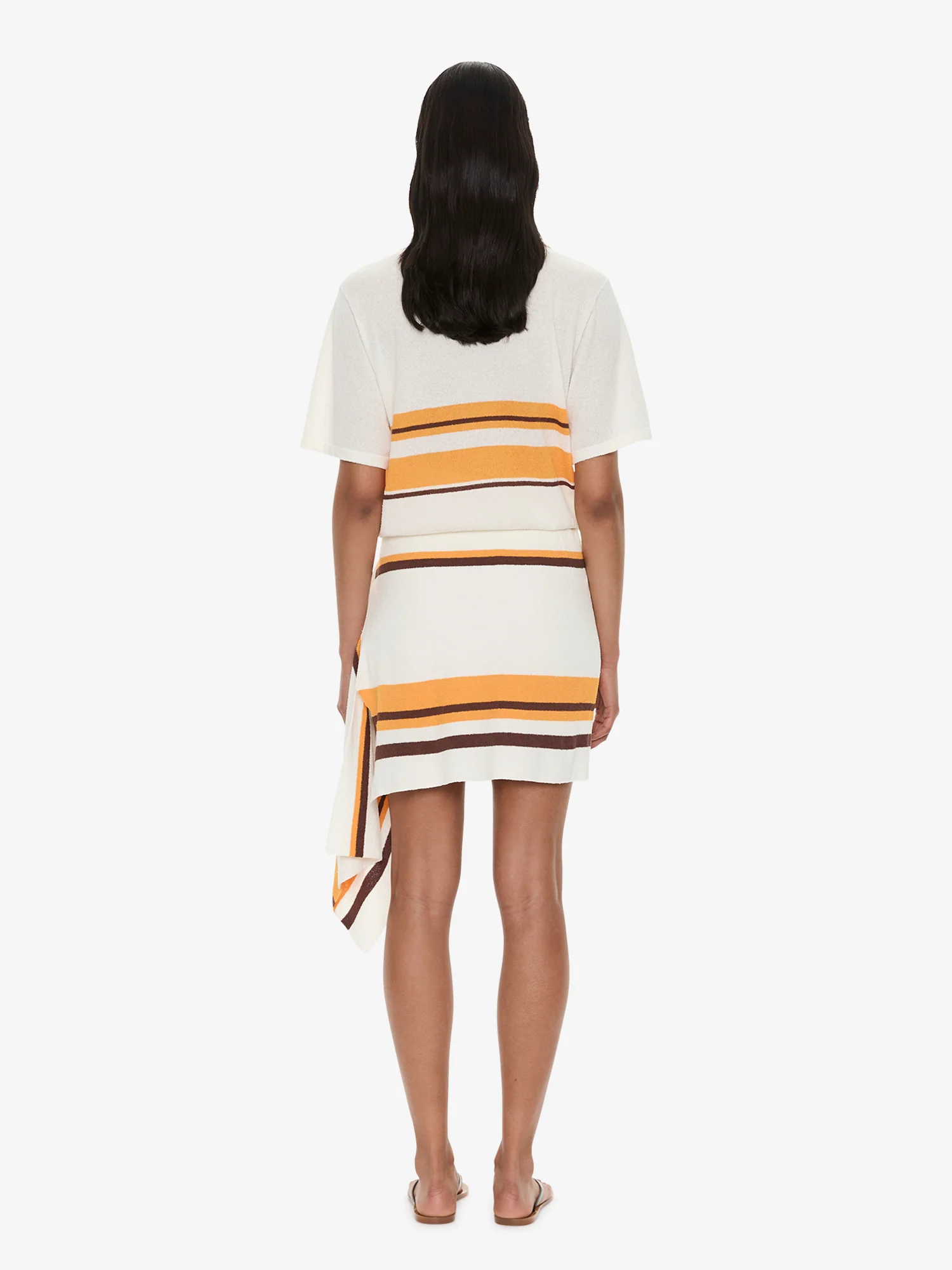 Straccio Knitted Extension Drape Mini Skirt - Image 8