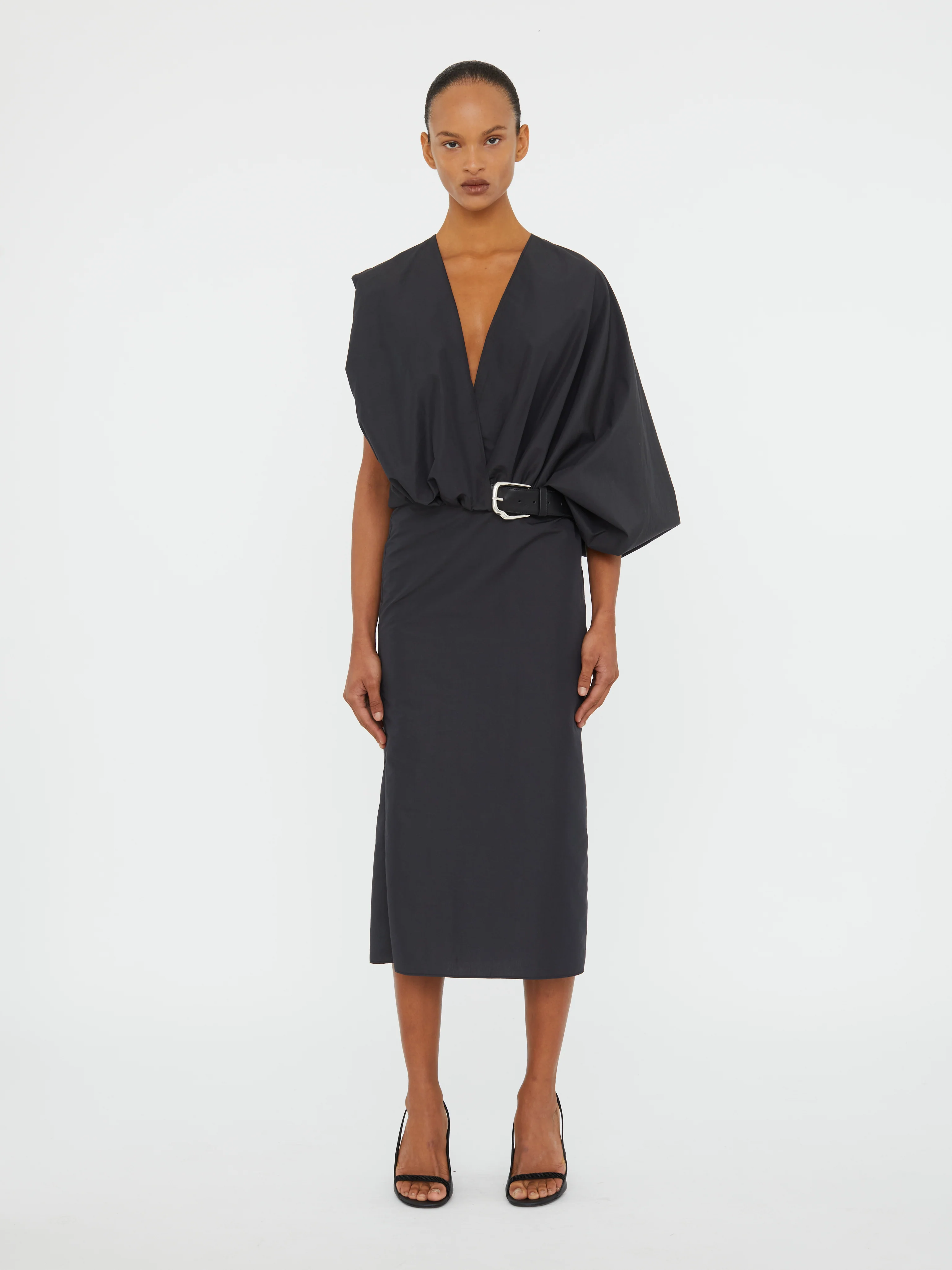 Swaddled Taffeta Dress