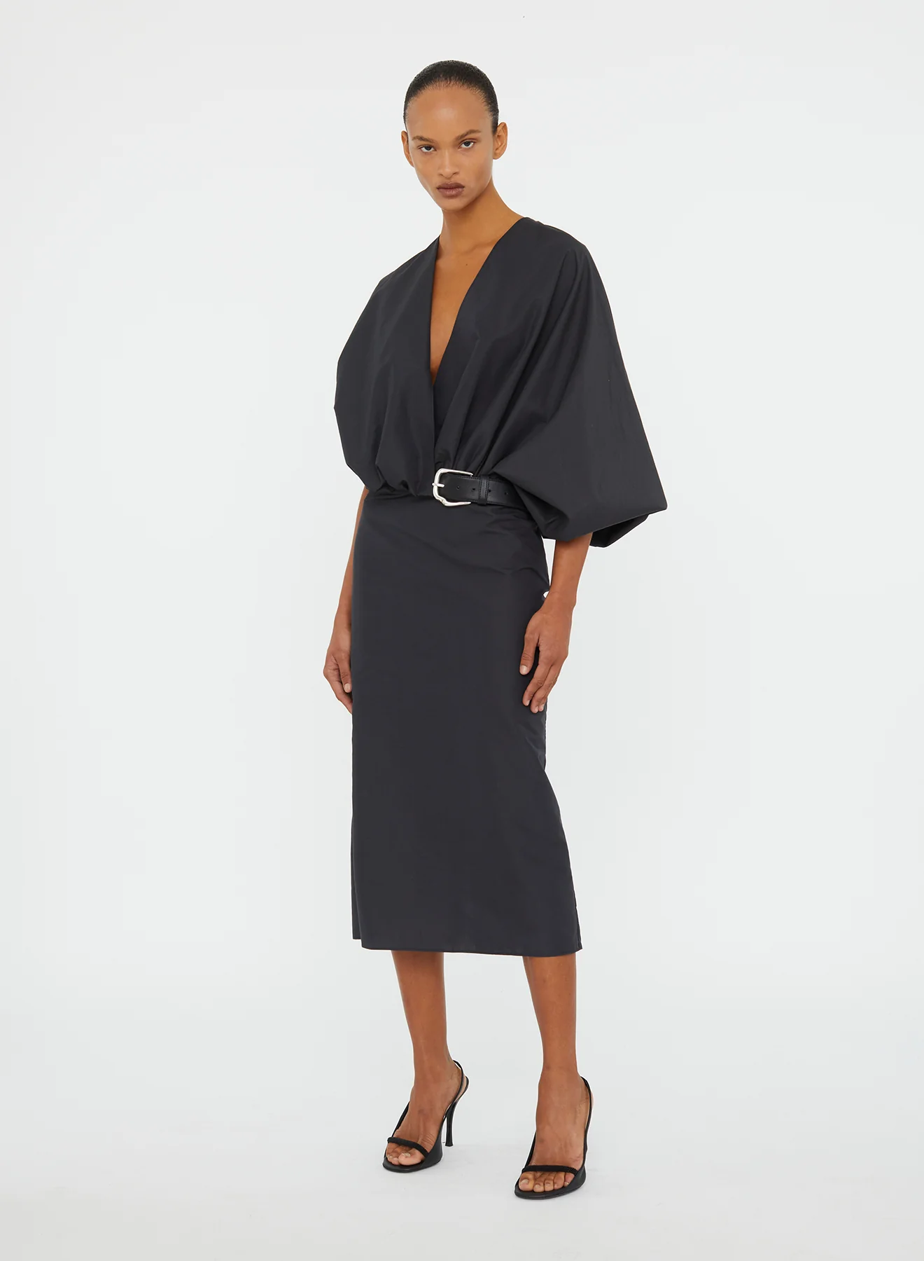 Swaddled Taffeta Dress - Image 3