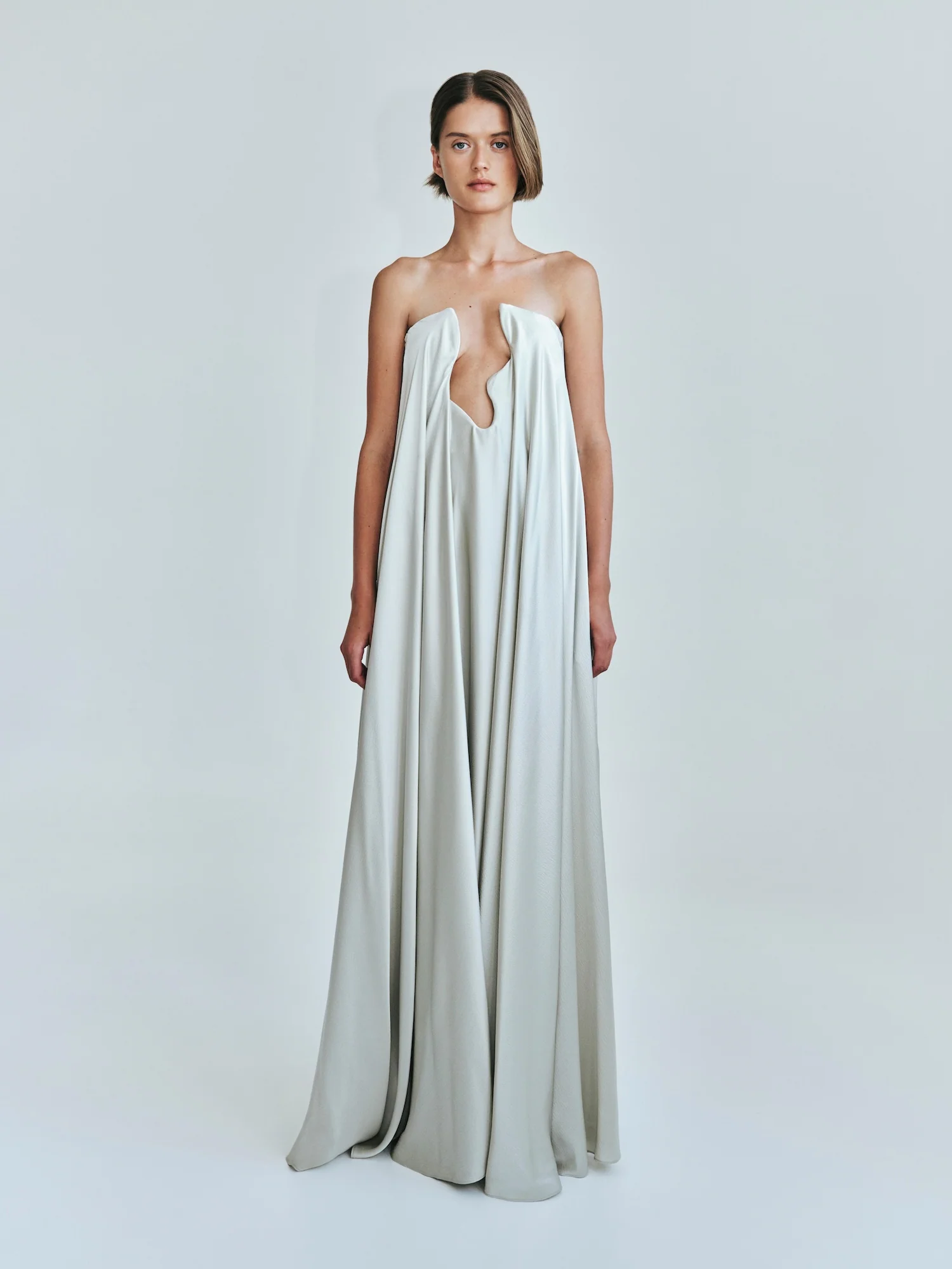 Textured Silk Salacia Strapless Gown - Image 6