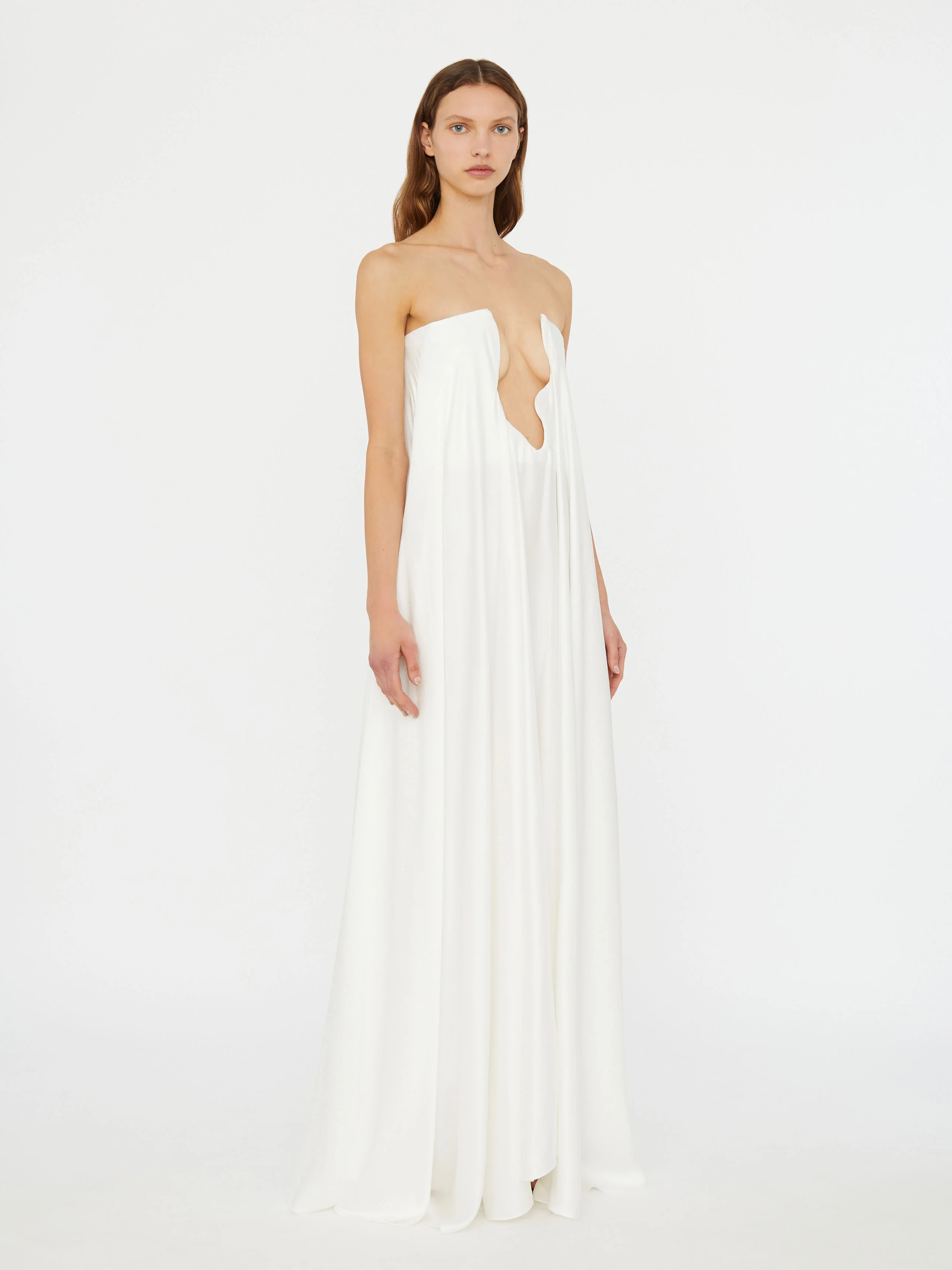 Textured Silk Salacia Strapless Gown - Image 3